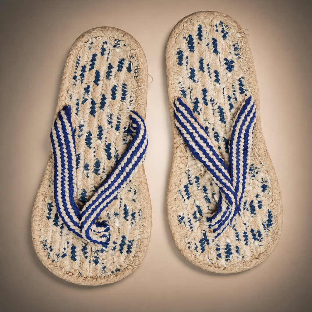 Handwoven Cotton Slippers | Eco-Friendly Anti-Slip Indoor Flip Flops