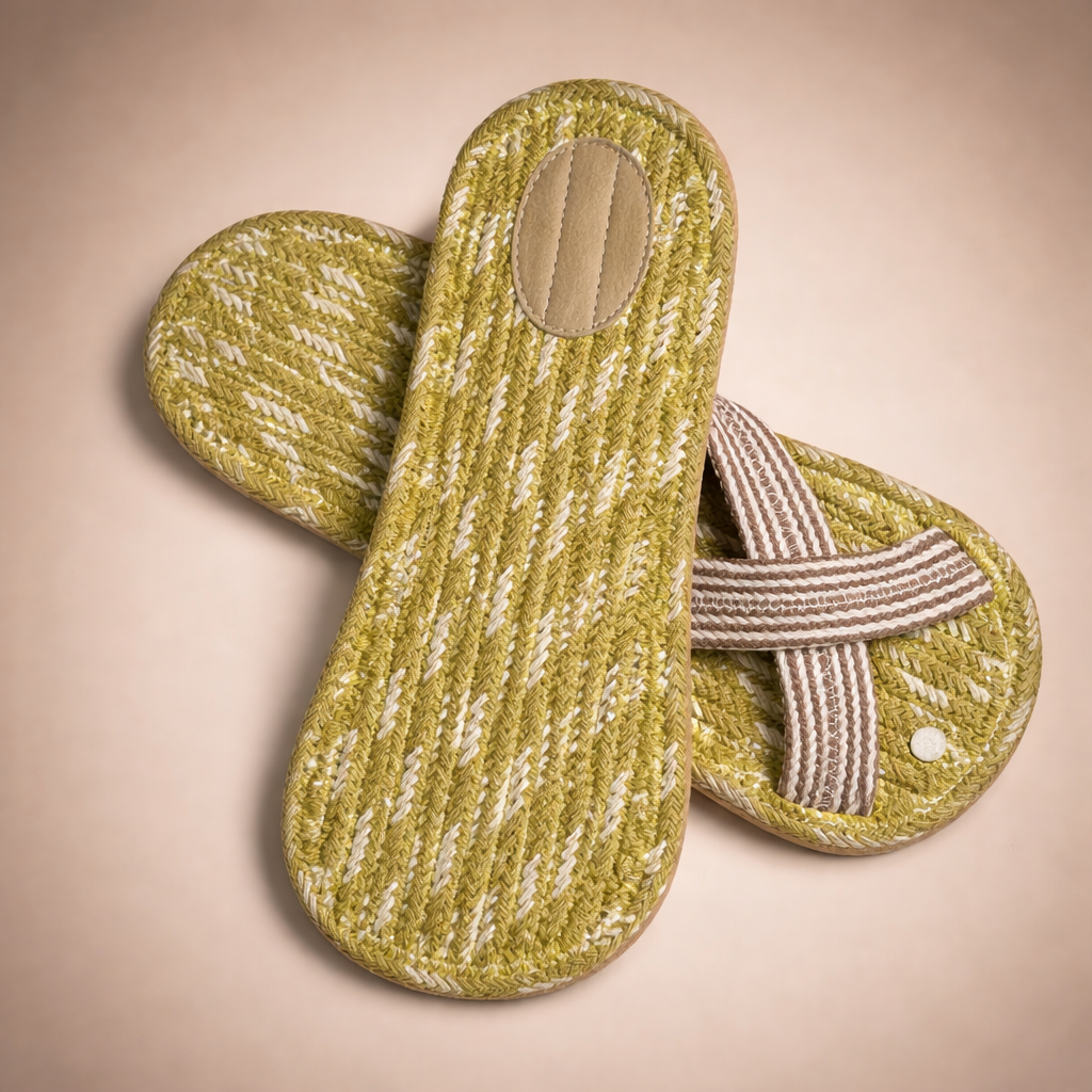 Floral Cotton Slippers for Women | Soft Breathable Anti-Slip Indoor House