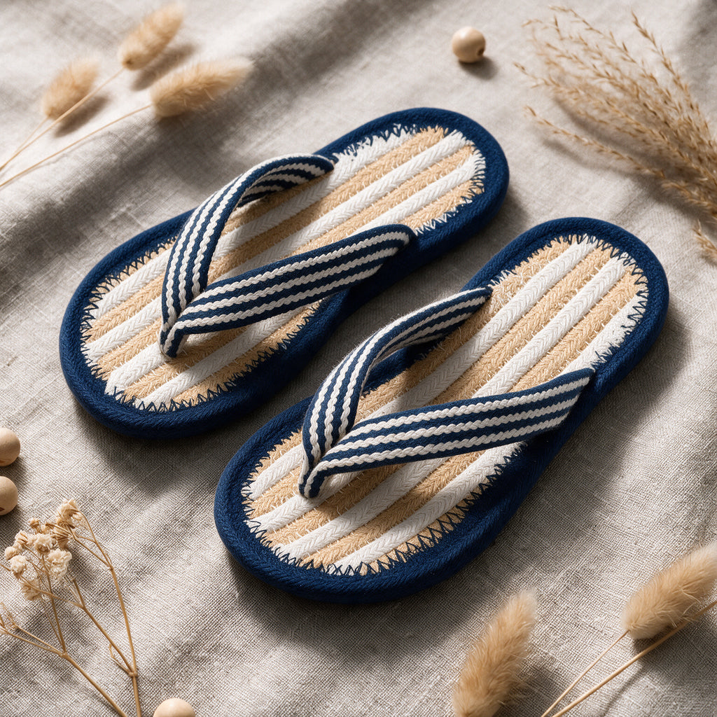 V Strap Cotton Slippers | Multicolor Indoor Slippers