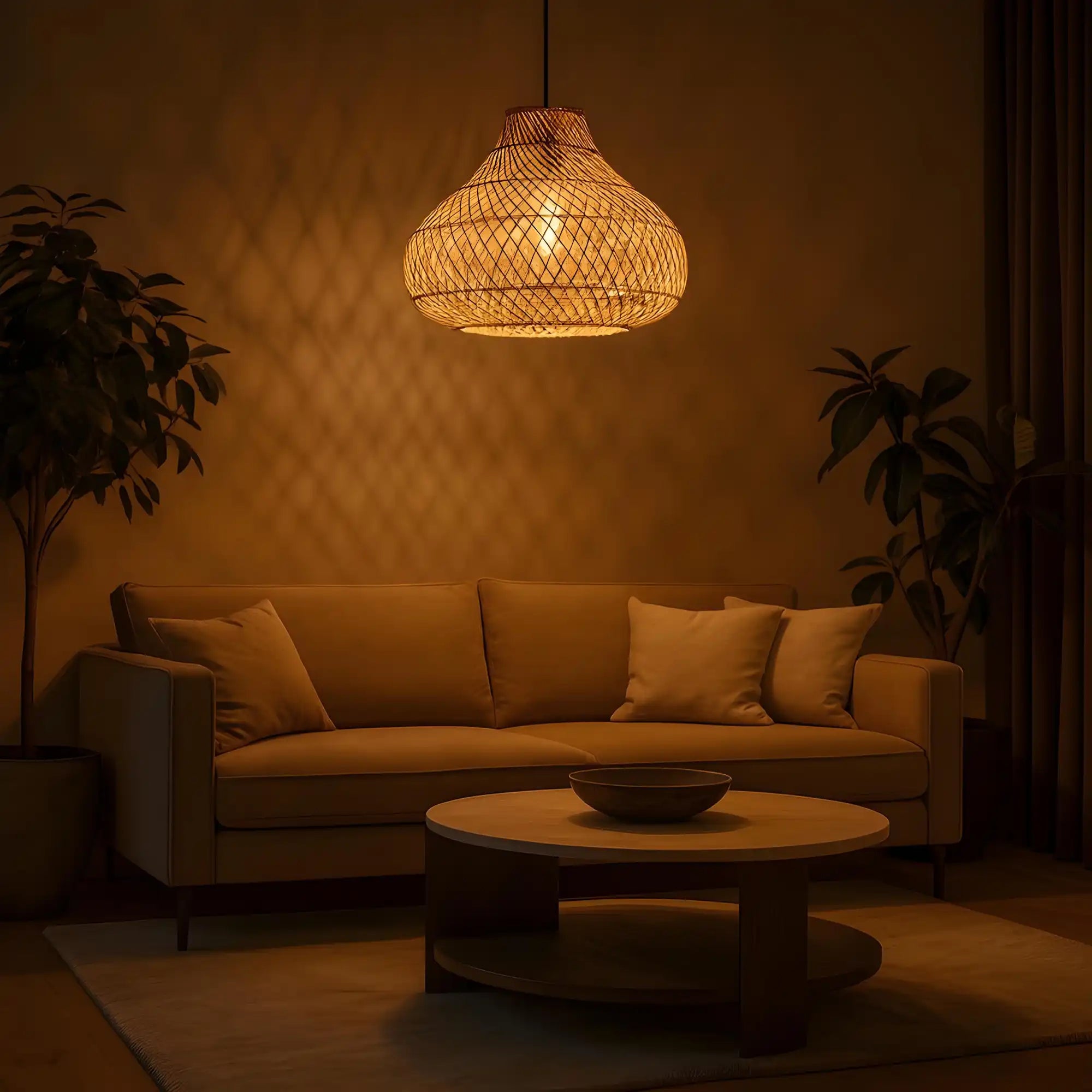 Handmade Bamboo Lamp | Handmade Rattan Light