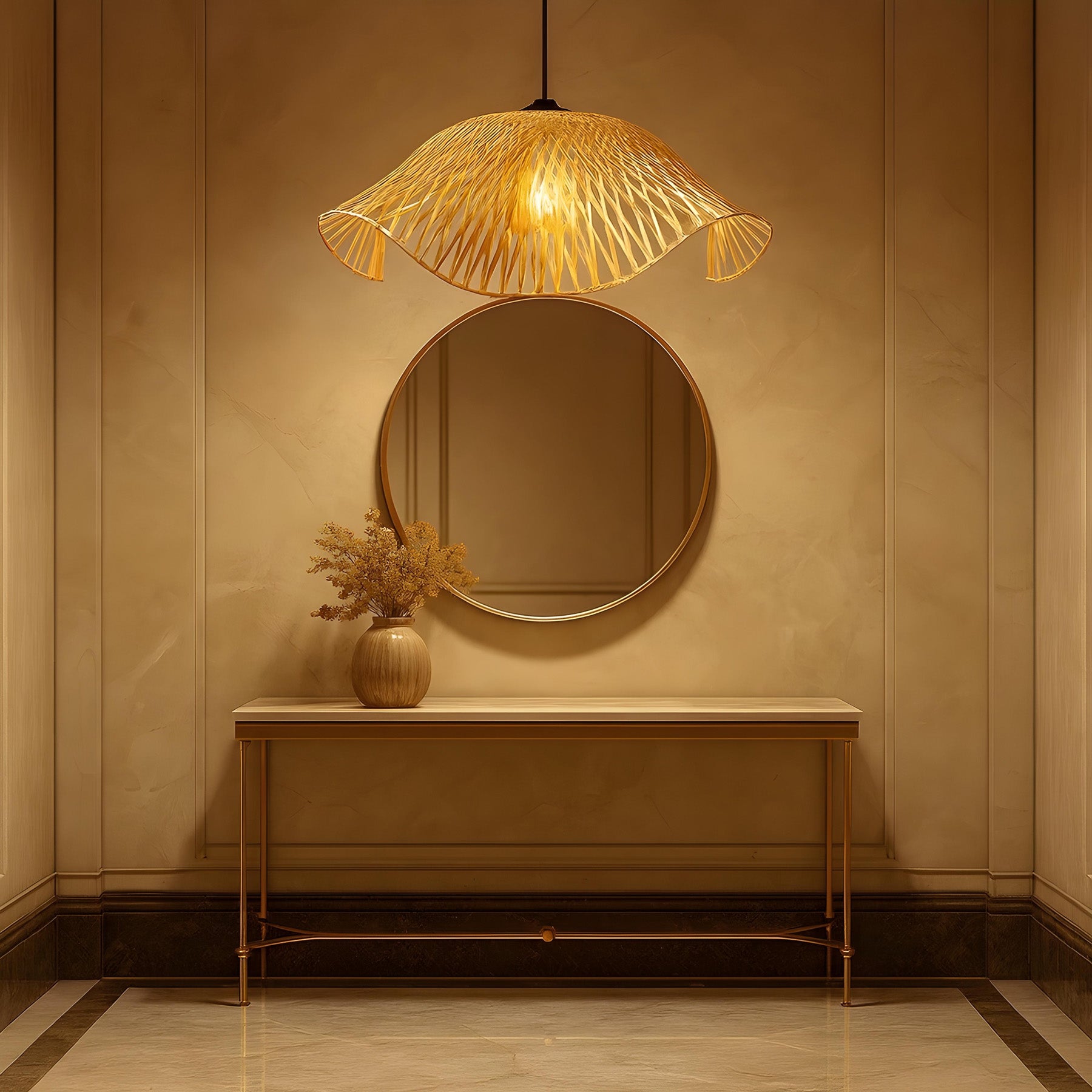 Bamboo Ceiling Lamp | Handicraft Lamp Shade