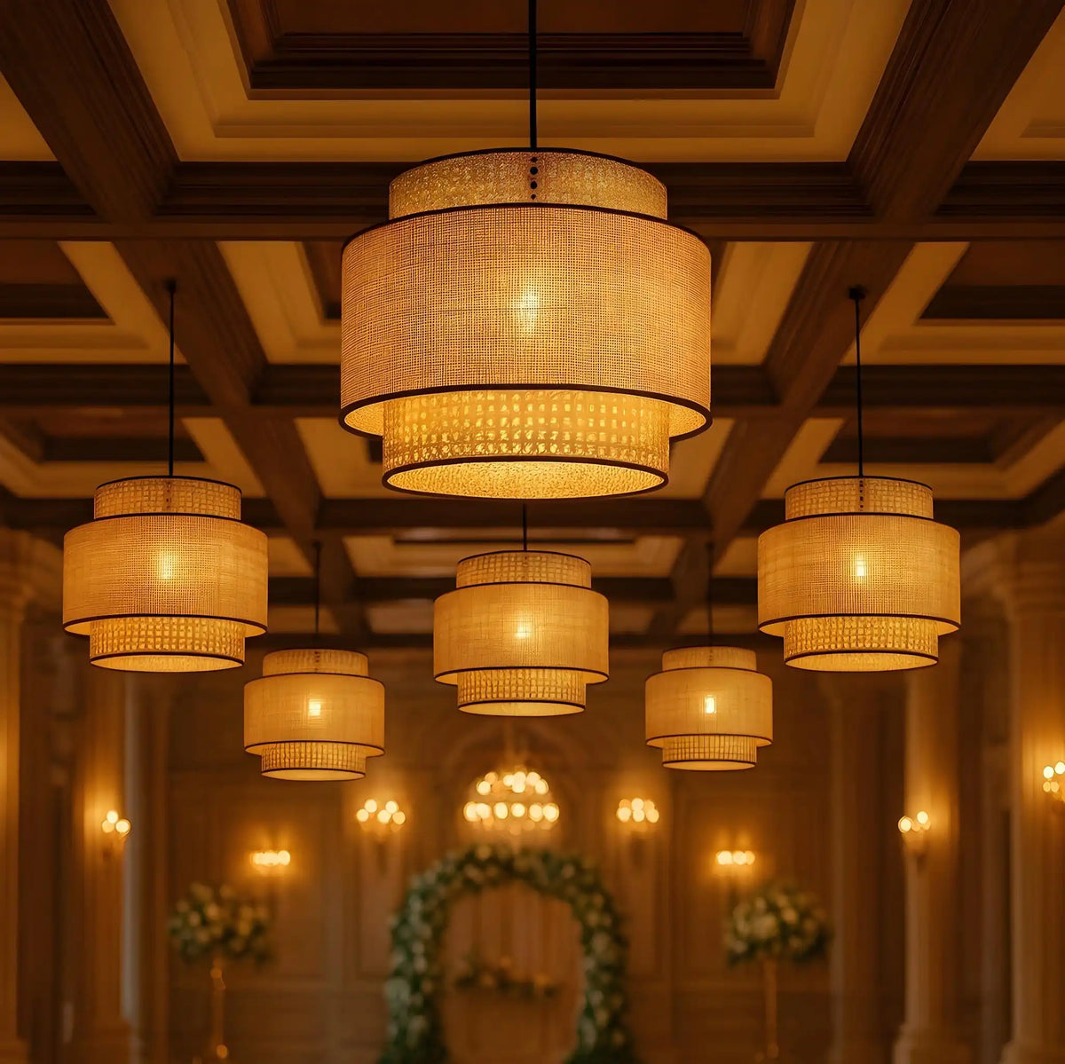 Handicraft Cane Webbing Lamp | Ceiling Rattan Pendant Lamp