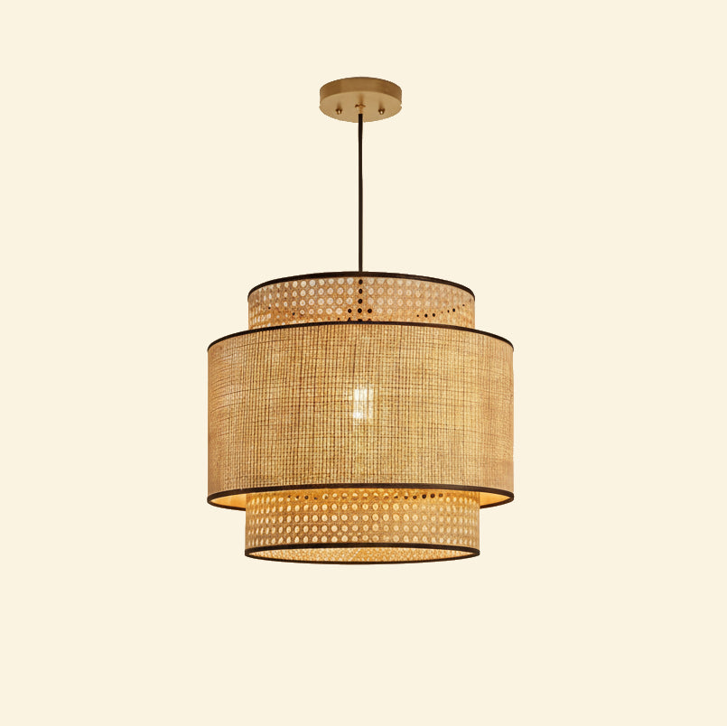 Handicraft Cane Webbing Lamp | Ceiling Rattan Pendant Lamp