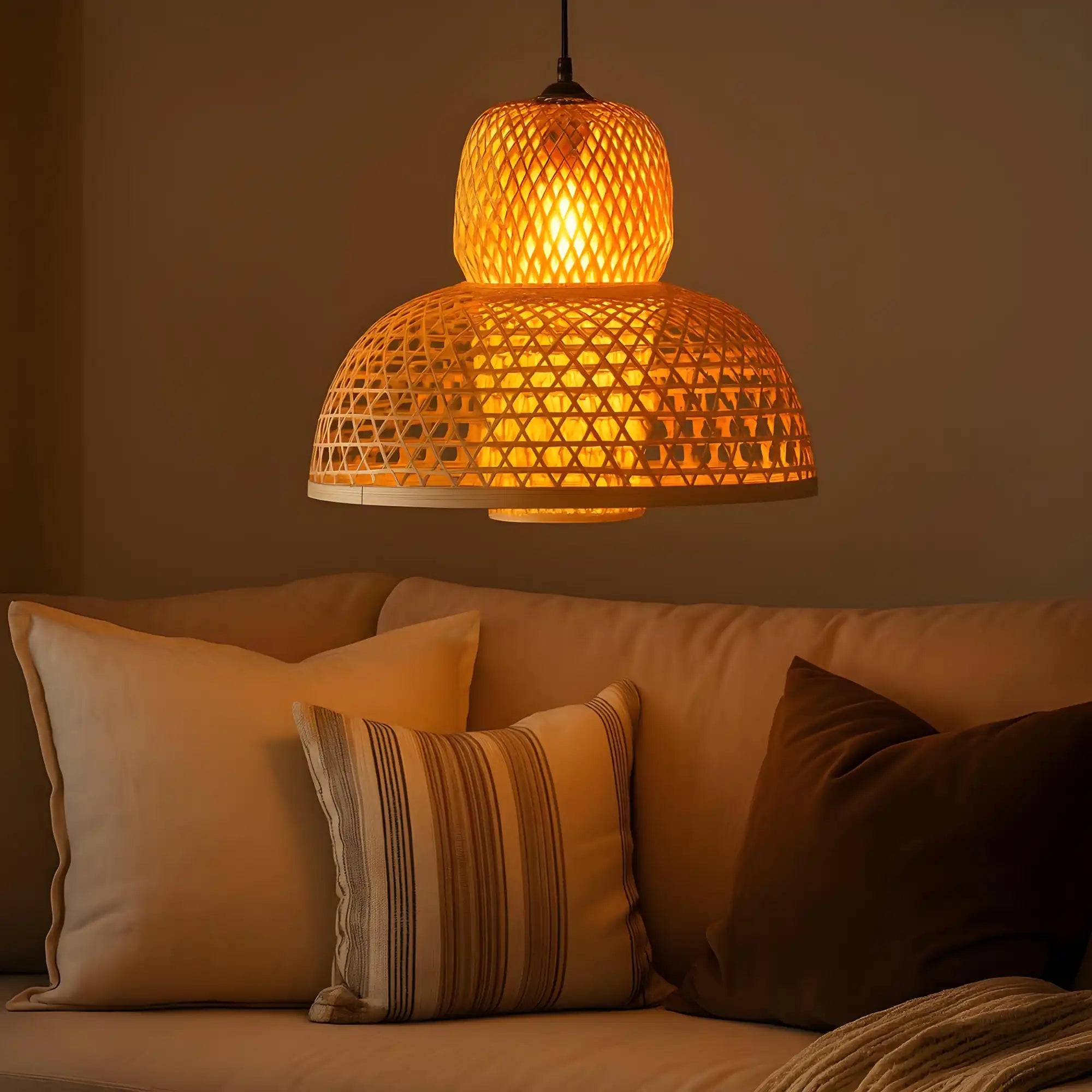 Handicraft Bamboo Lamp | Hanging Pendant Light