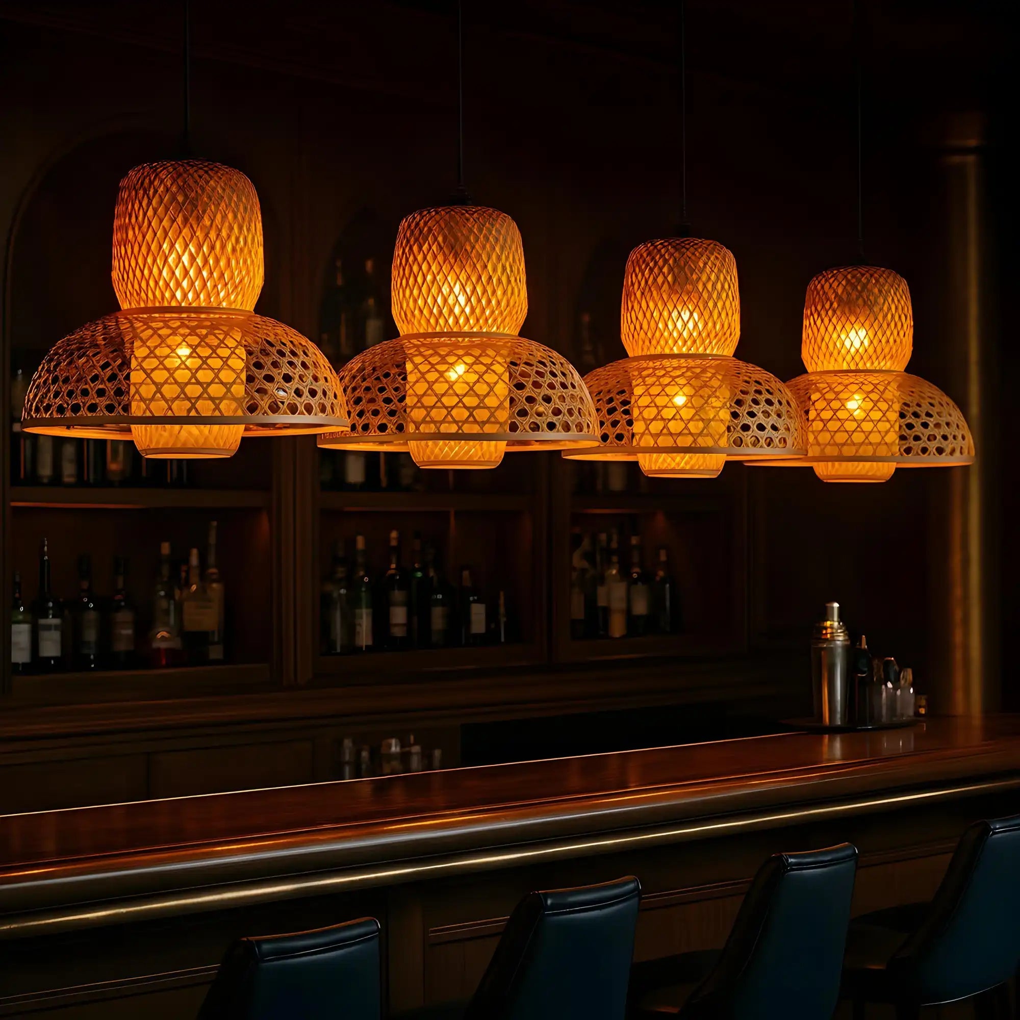 Handicraft Bamboo Lamp | Hanging Pendant Light