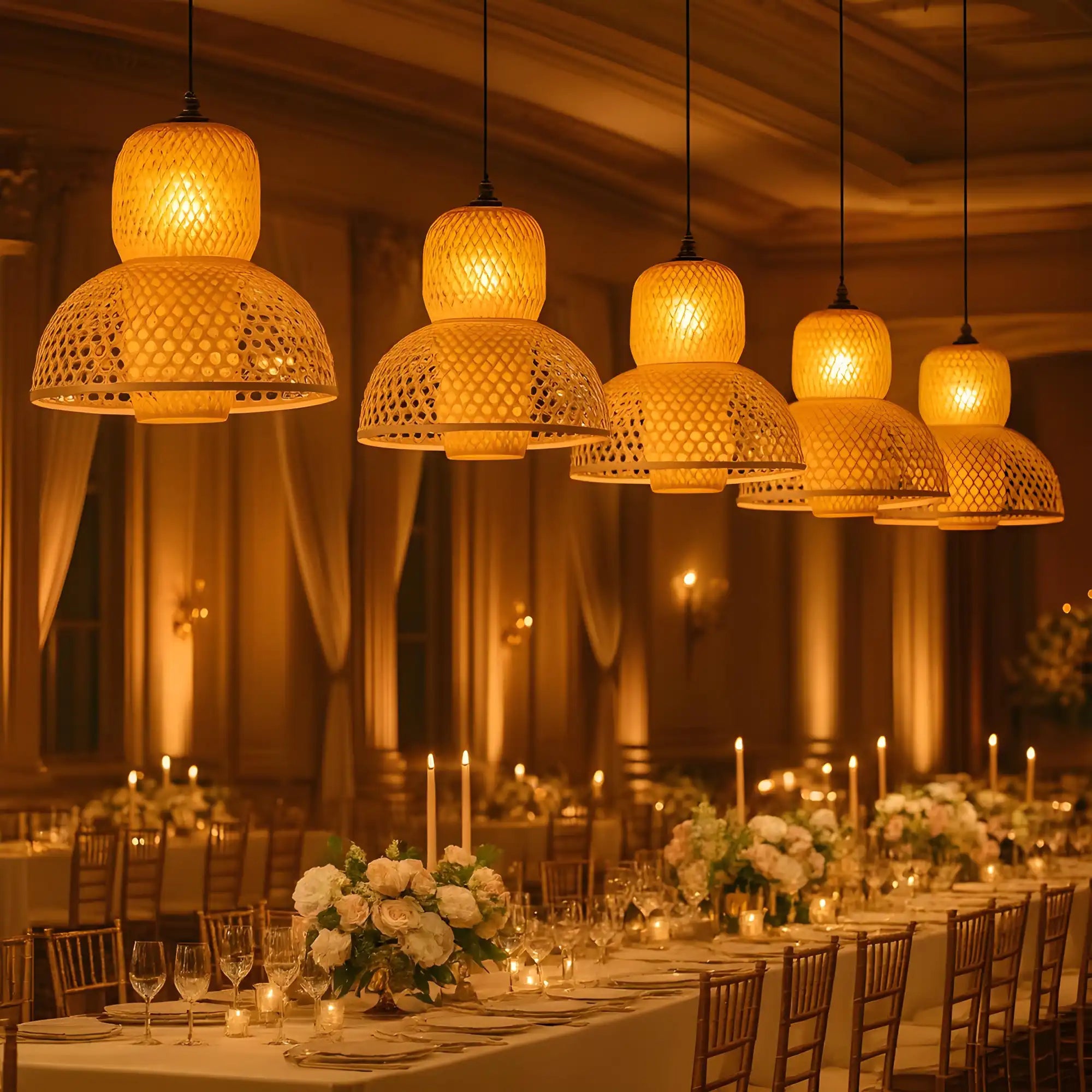 Handicraft Bamboo Lamp | Hanging Pendant Light