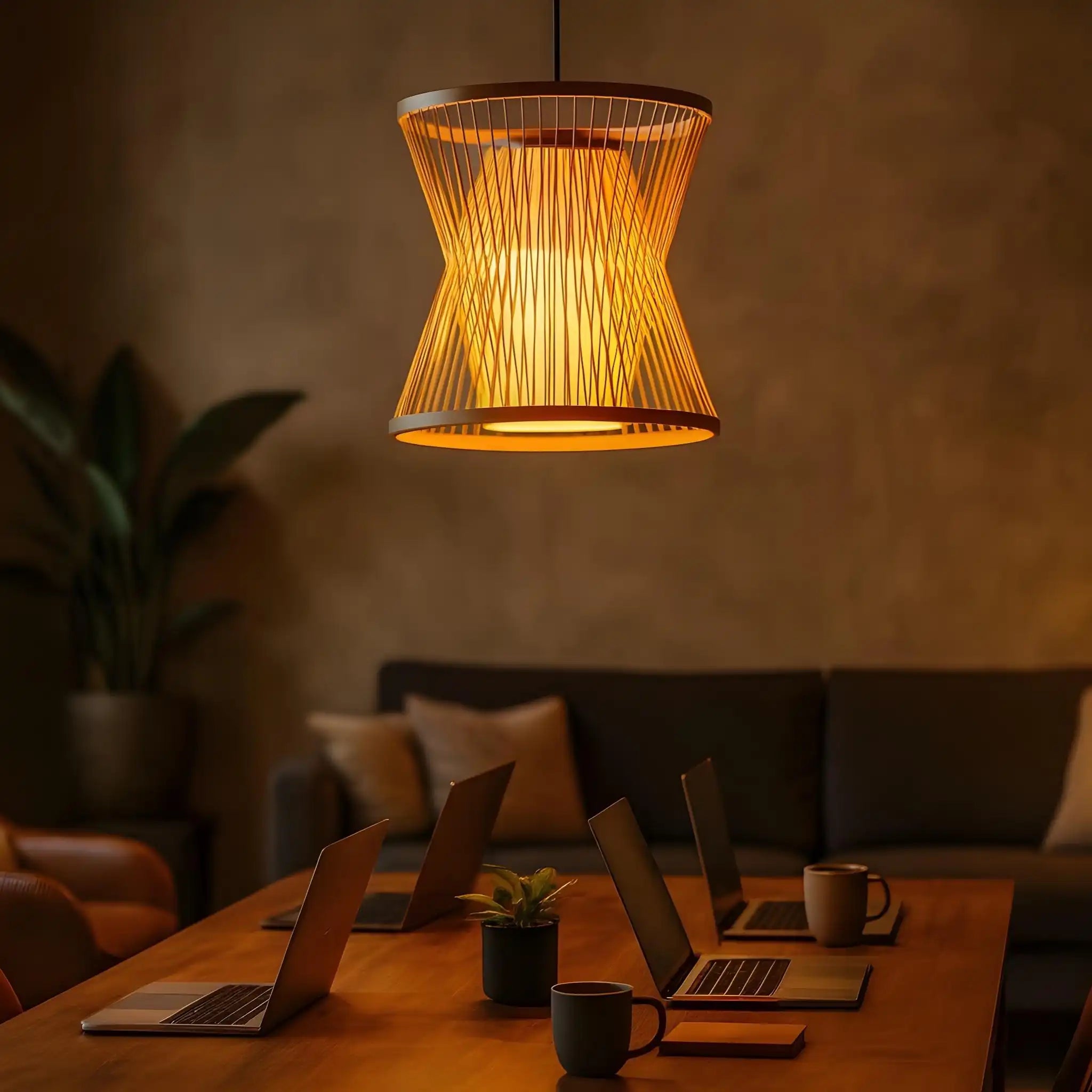Indoor Bamboo Lamp | Hanging Pendant Light