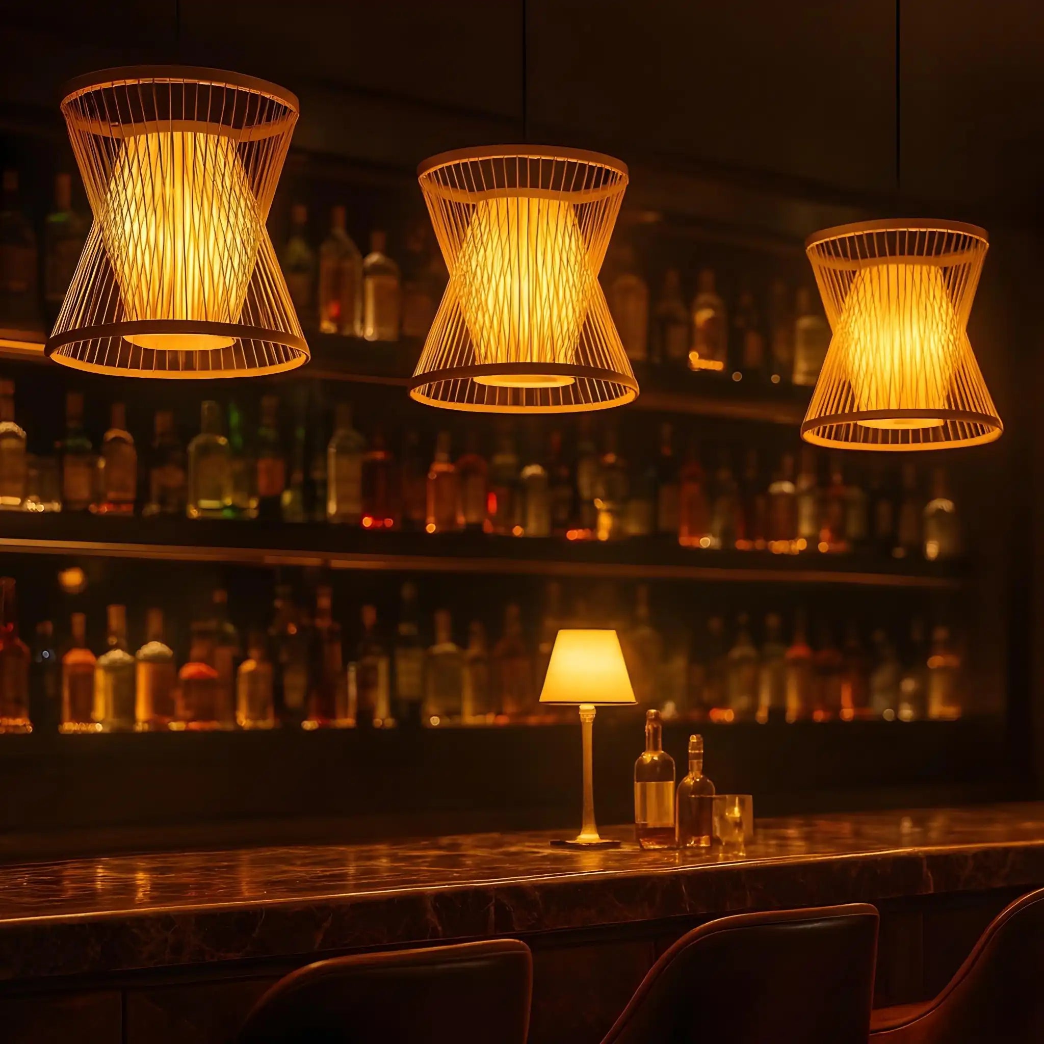 Indoor Bamboo Lamp | Hanging Pendant Light