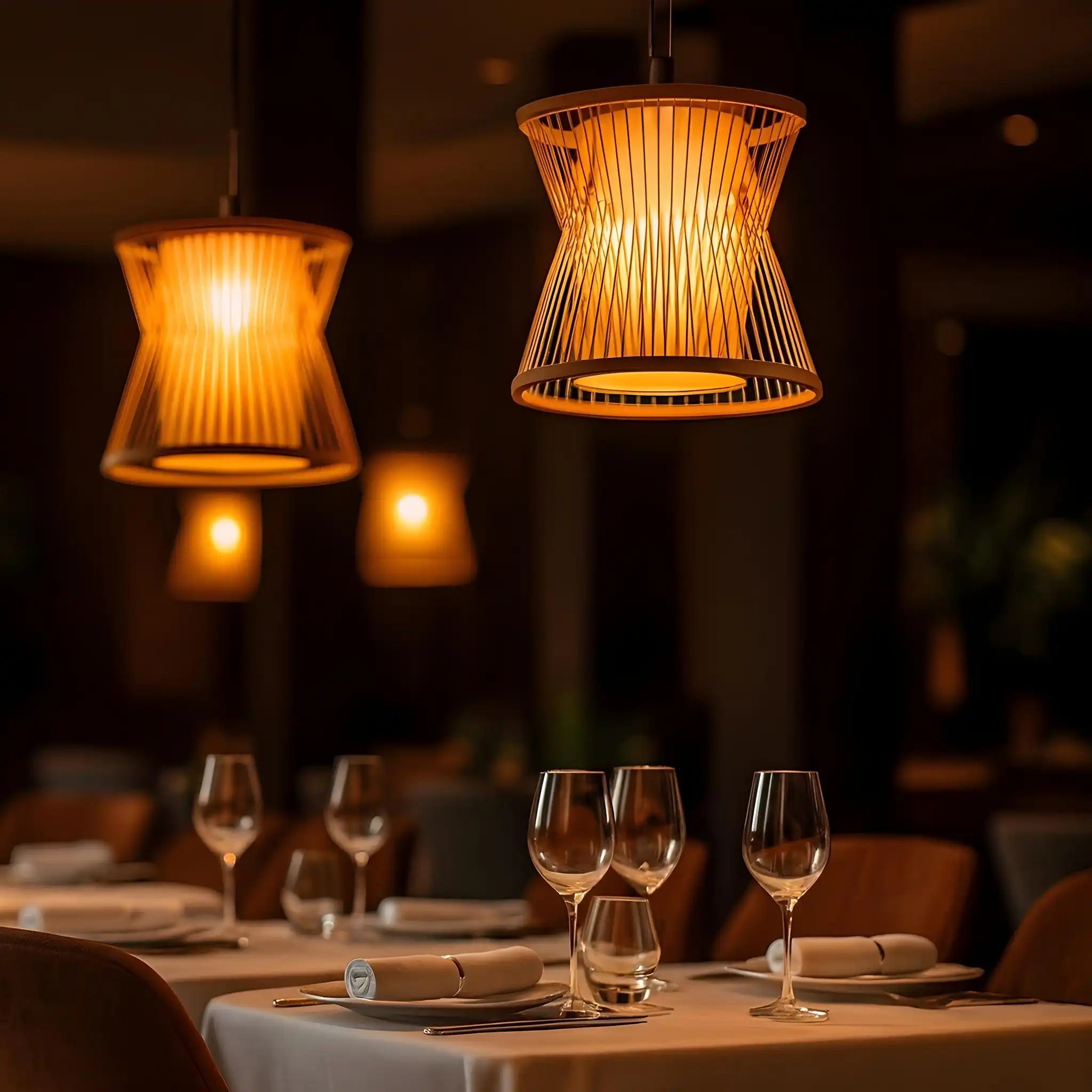 Indoor Bamboo Lamp | Hanging Pendant Light