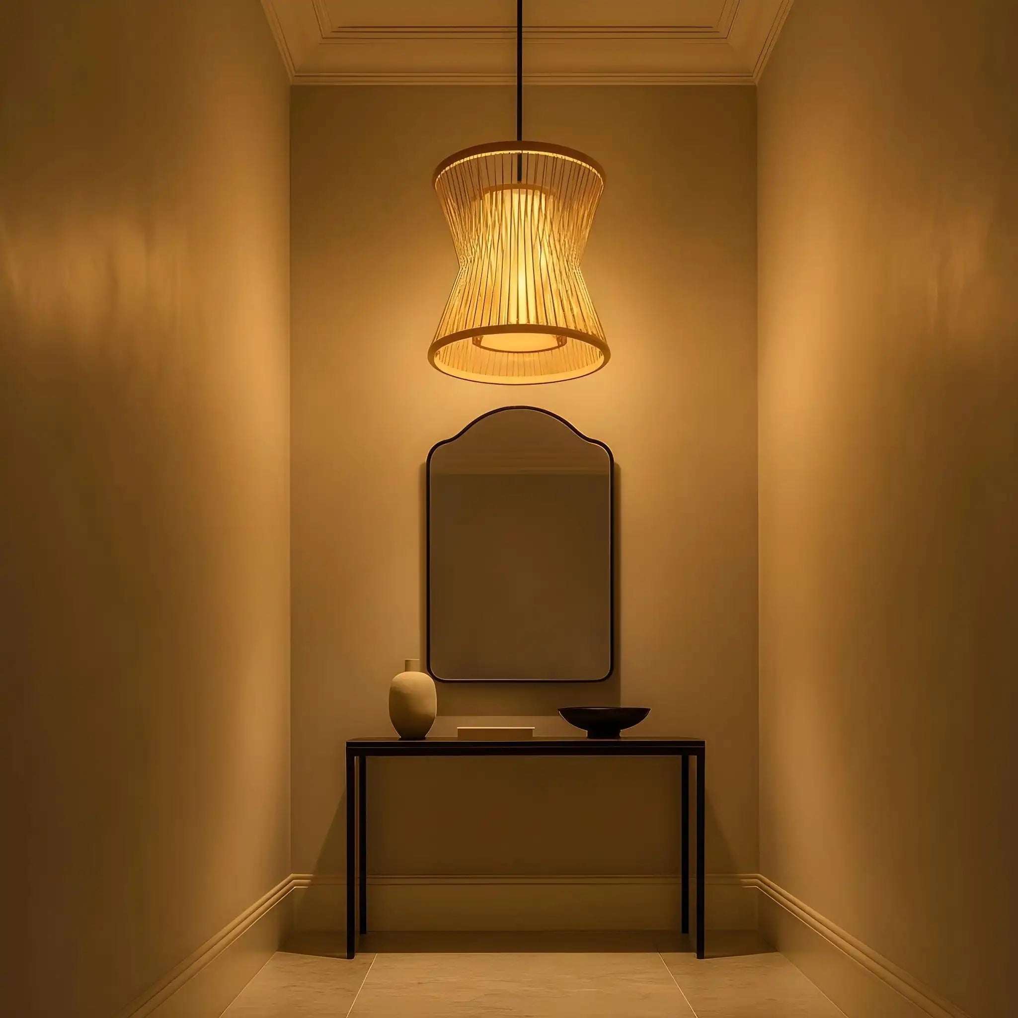 Indoor Bamboo Lamp | Hanging Pendant Light