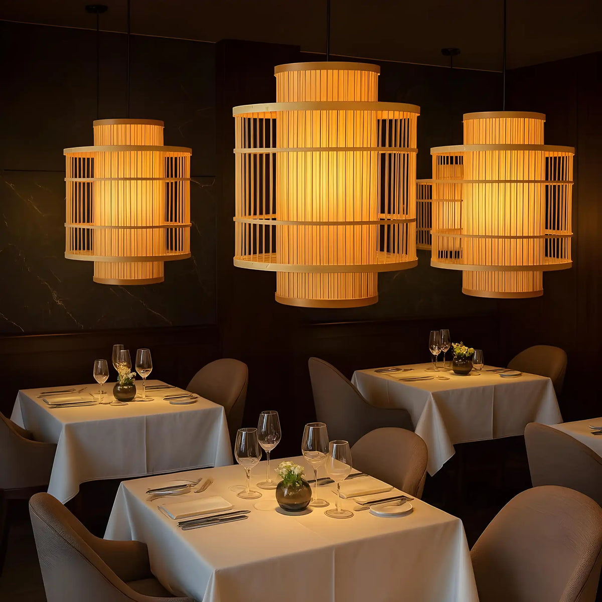 Handcrafted Bamboo Cane Pendant Lamp | Natural Hanging Ceiling Light