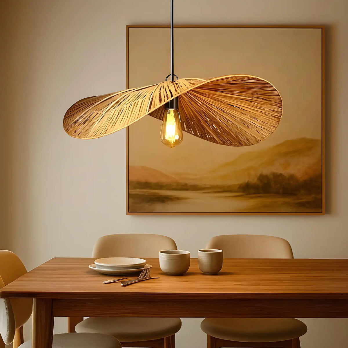Handmade Cane Lamp | Bamboo Pendant Lamp