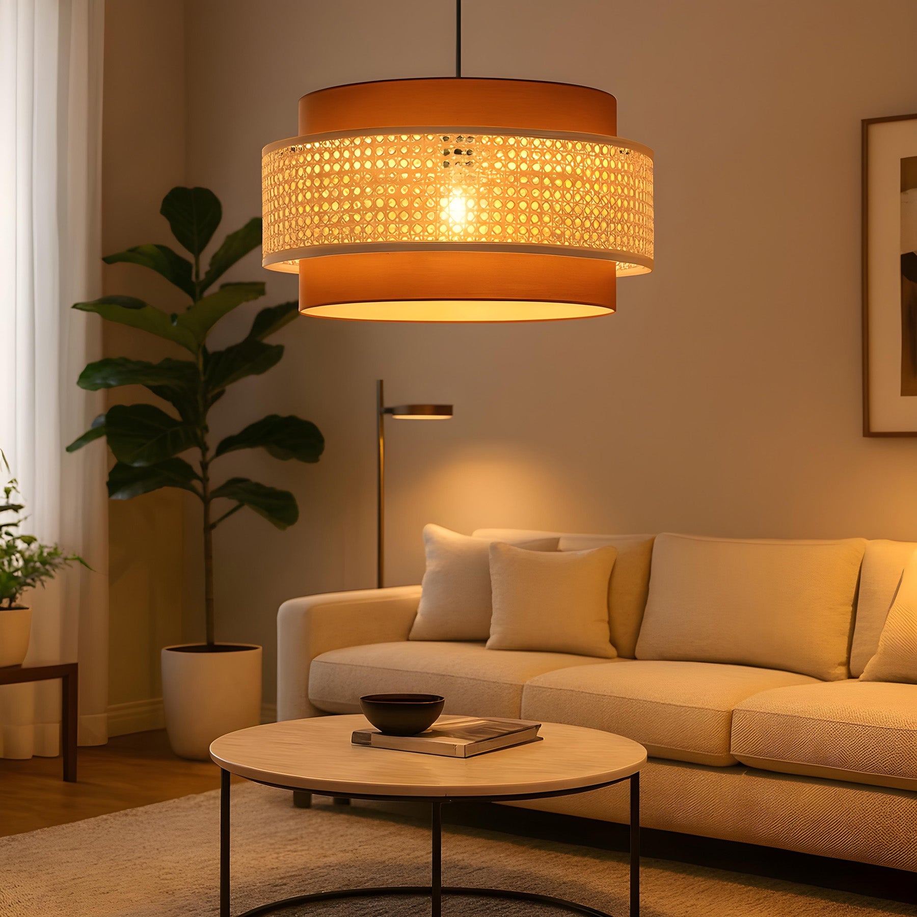 Cane Webbing Lamp | Cane Pendant Lamps