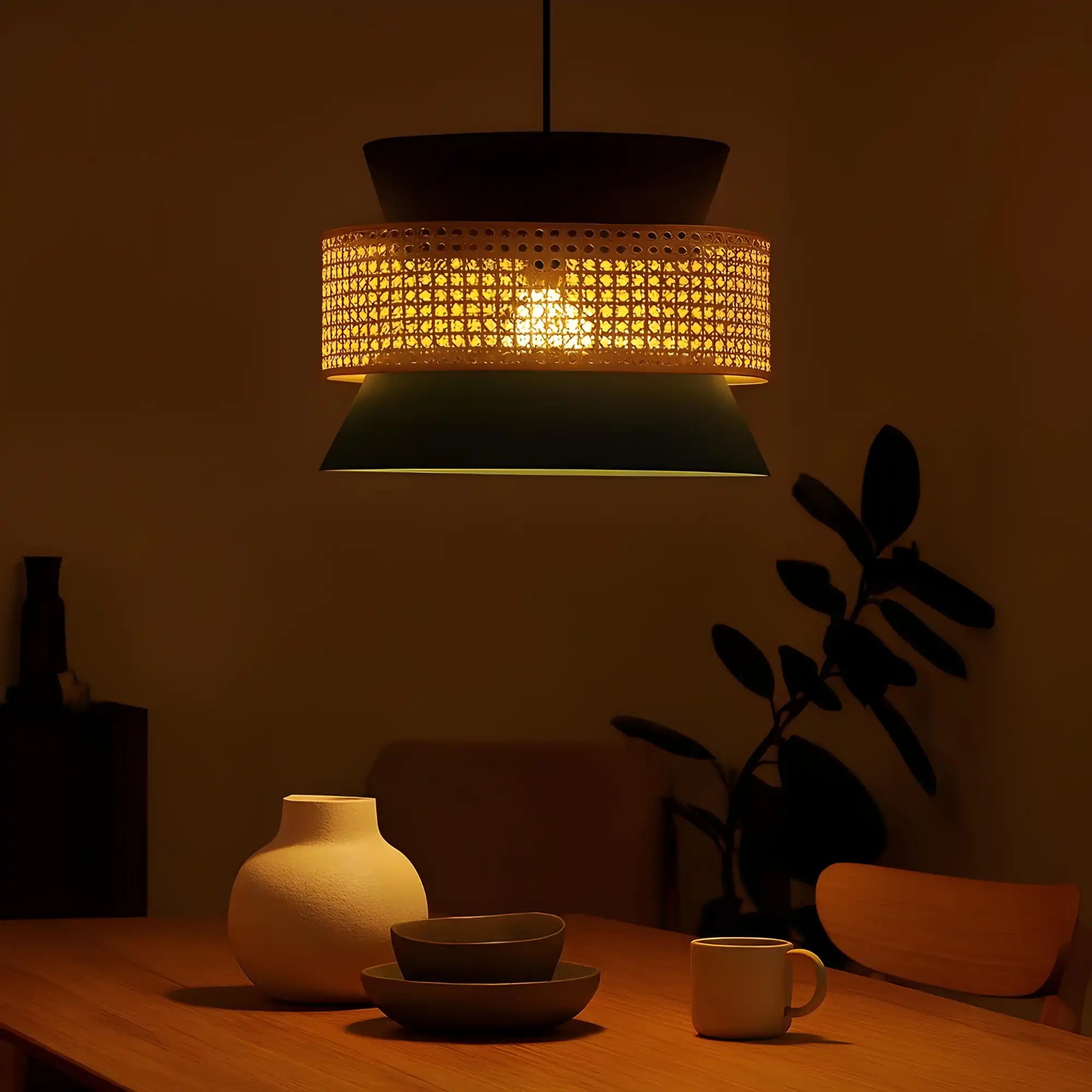 Hanging Cane Lamp | Handicraft Bamboo Pendant Lamp