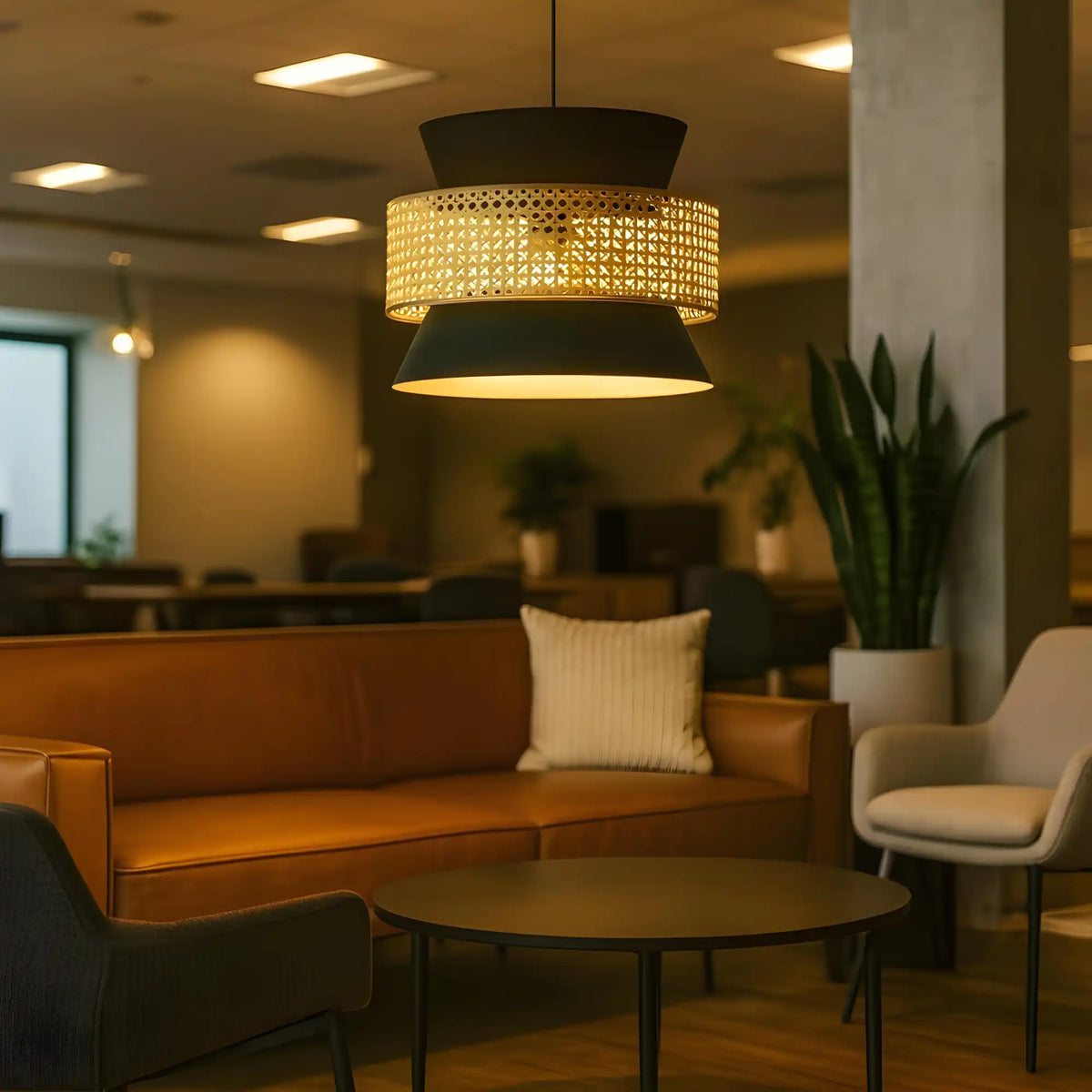 Bamboo Pendant Lamp | Handmade Cane Hanging Light for Home Decor