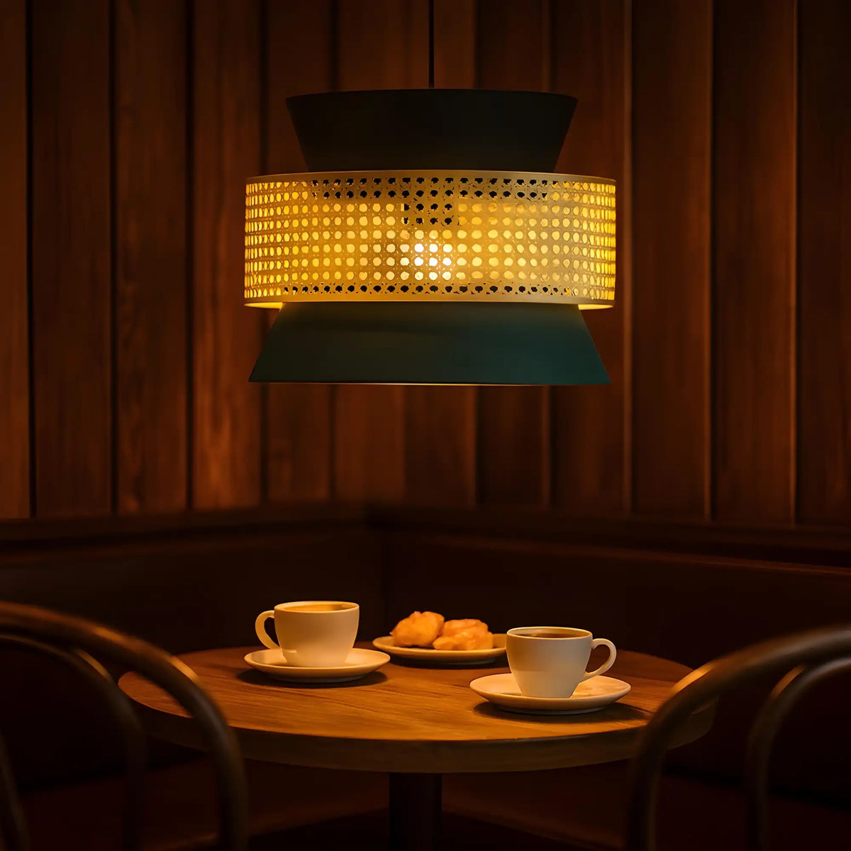 Bamboo Pendant Lamp | Handmade Cane Hanging Light for Home Decor