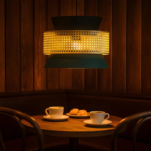 Bamboo Pendant Lamp | Handmade Cane Hanging Light for Home Decor