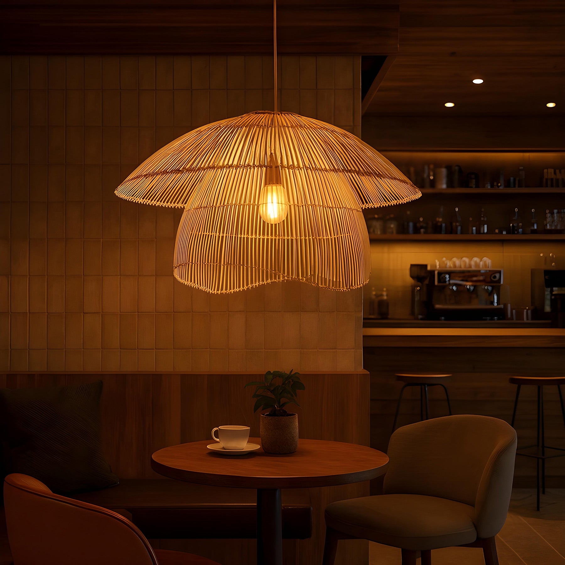 Handicraft Bamboo Lamp | Cane Pendant Lamp