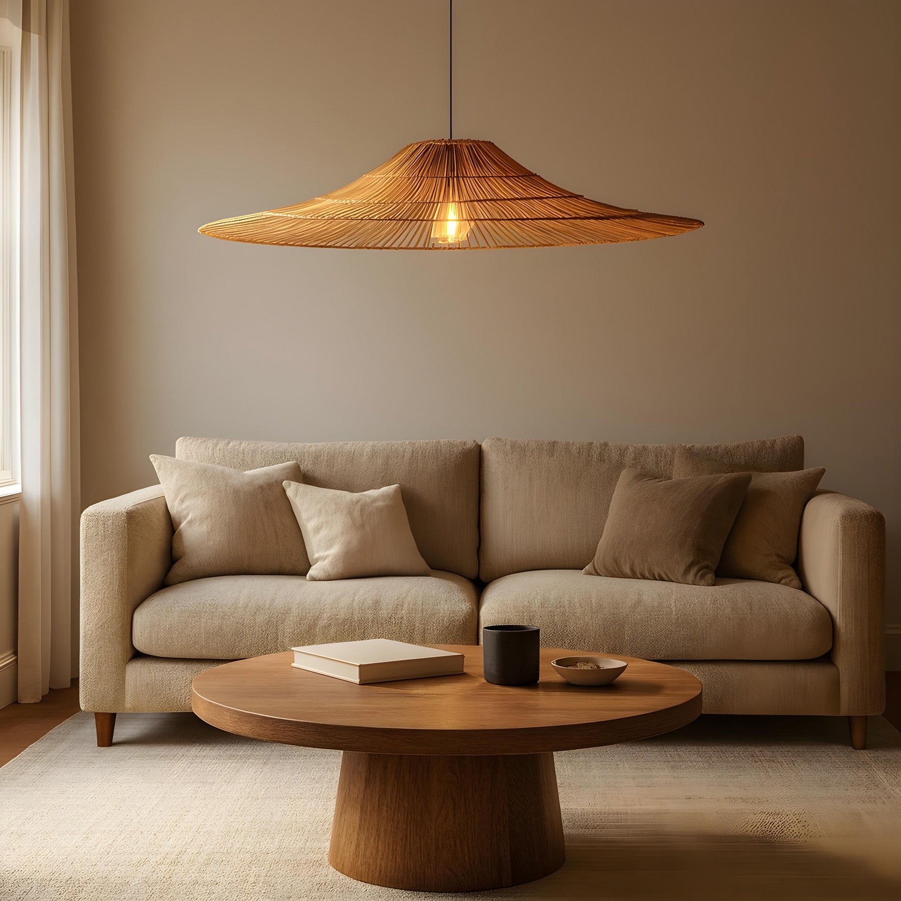 Rattan Cafe Lamp | Bamboo Chandelier Lamp