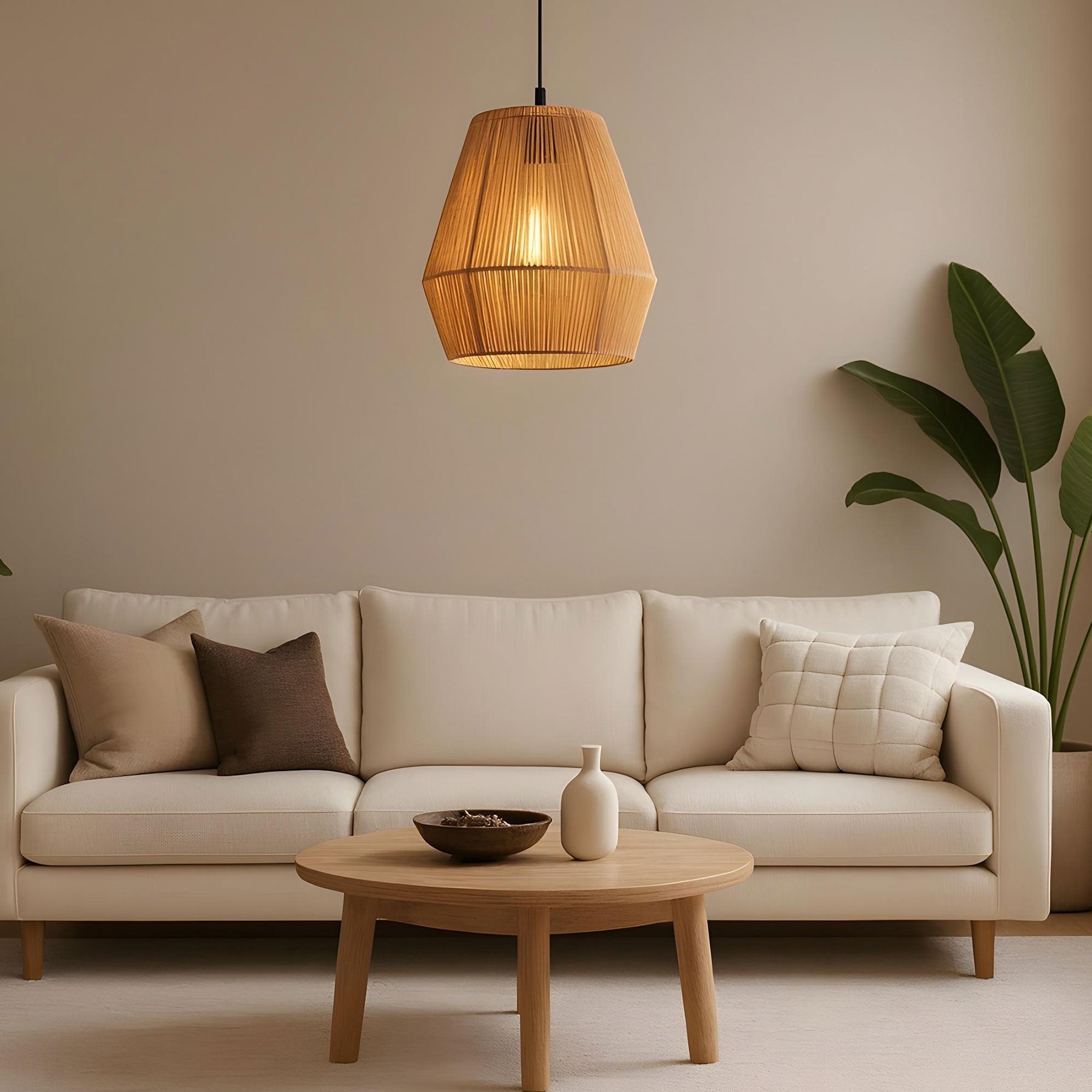 Jute Pendant Lamp | Rope Hanging Lights