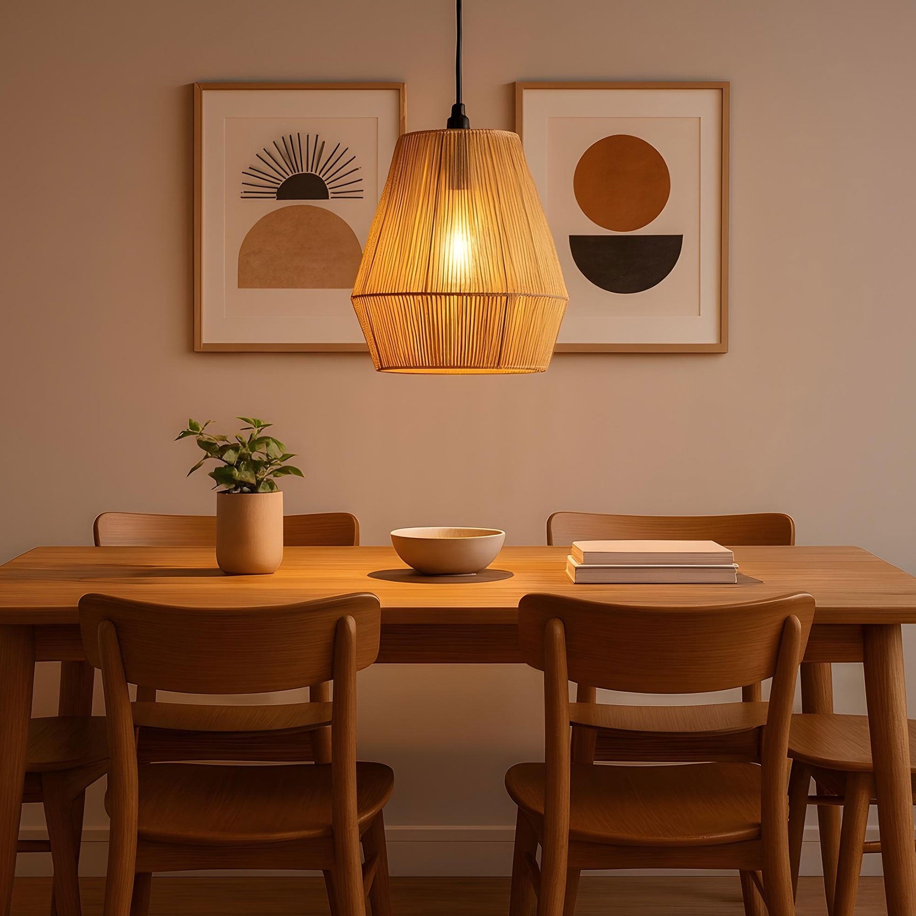 Jute Pendant Lamp | Rope Hanging Lights