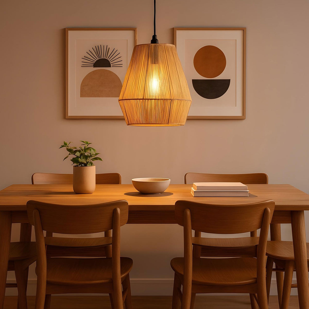 Jute Pendant Lamp | Rope Hanging Lights