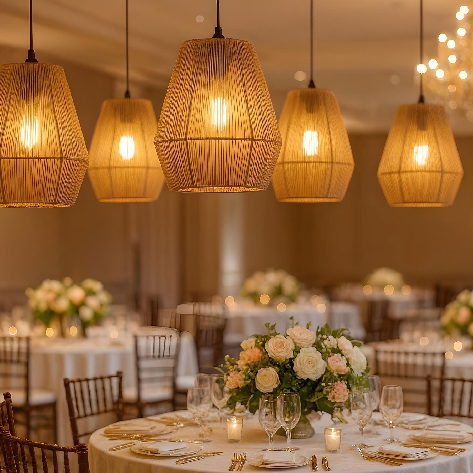 Jute Pendant Lamp | Rope Hanging Lights