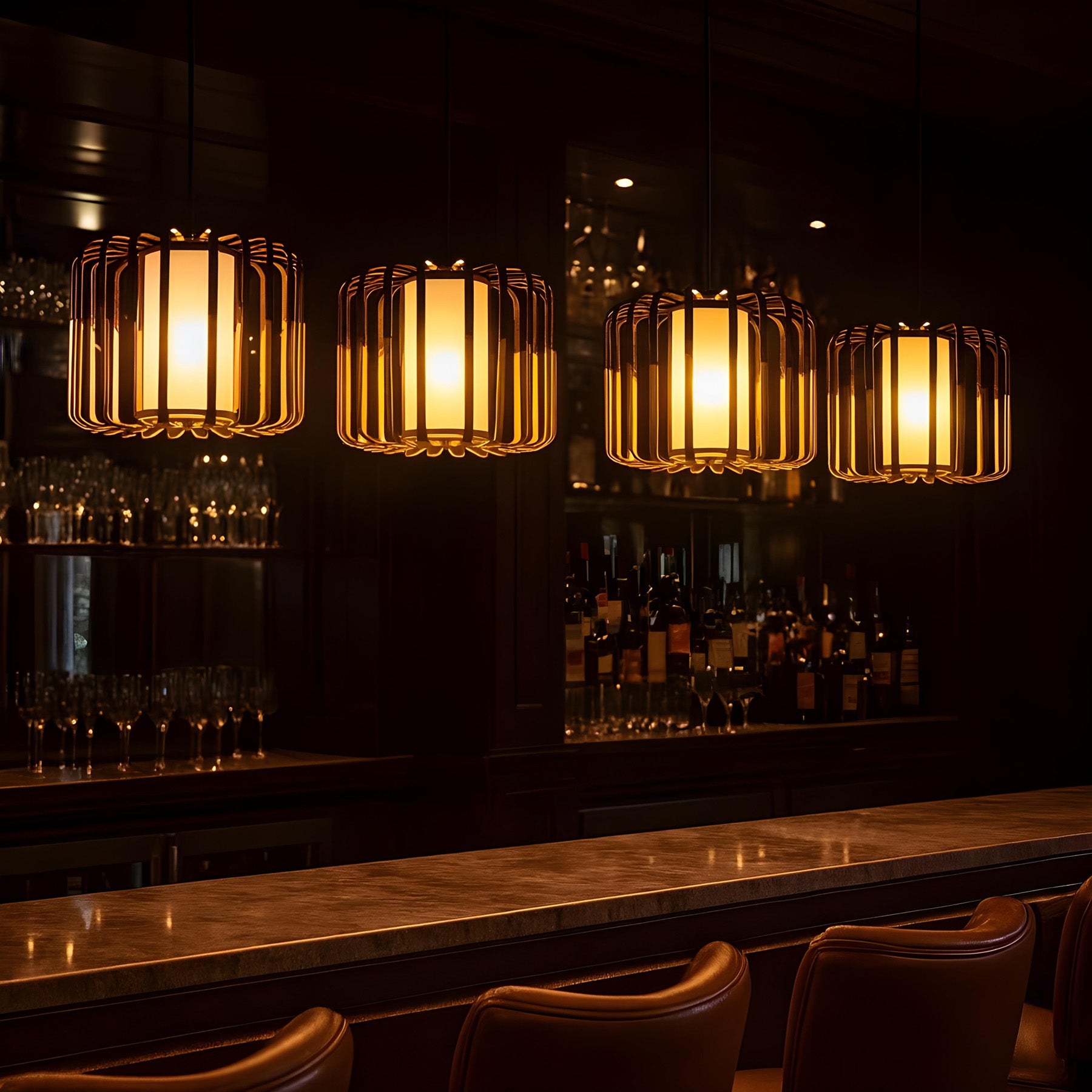 Handicraft Bamboo Ceiling Lamps | Decor Cafe Lights