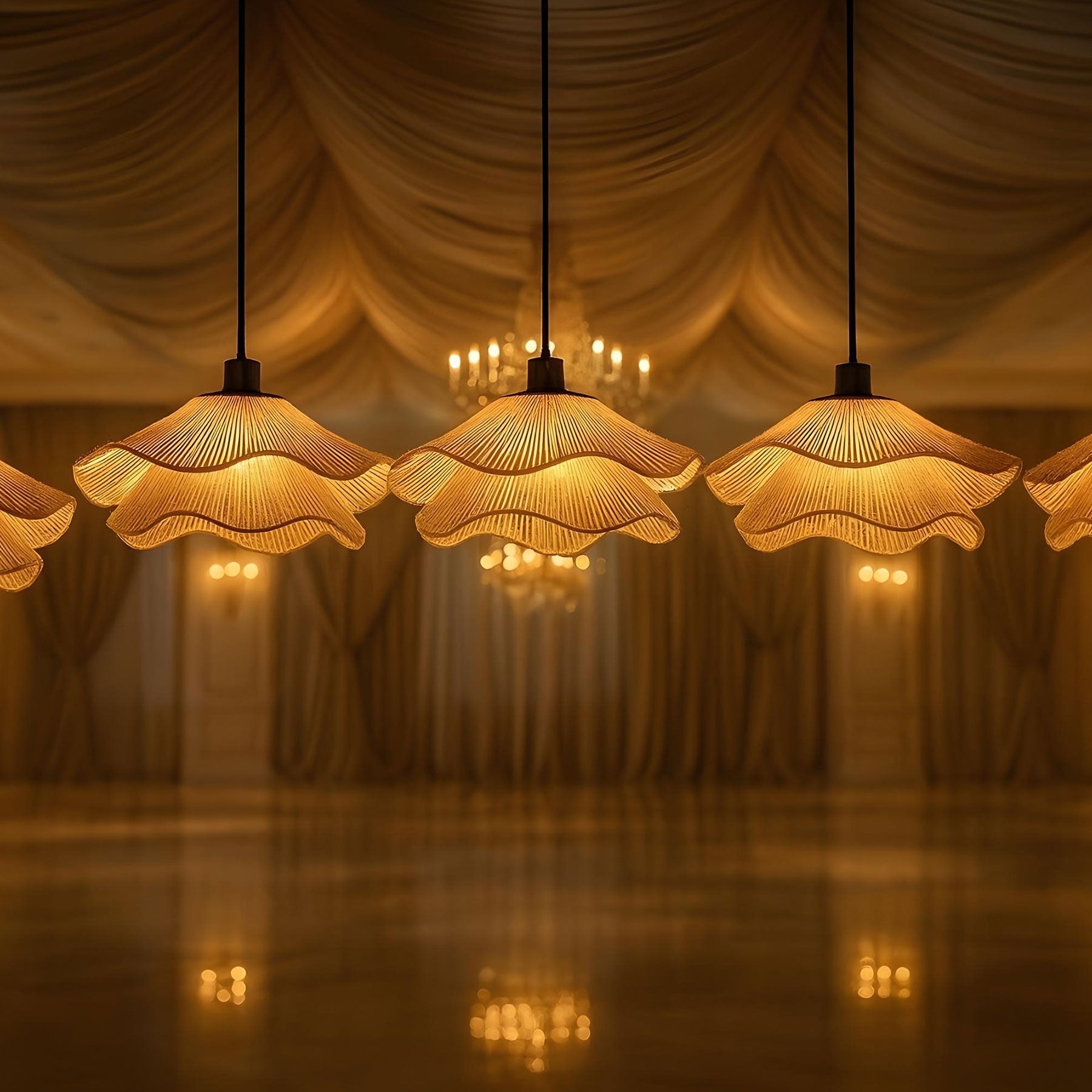 Handmade Raffia Pendant Lamp | Hemp Pendant Lamp