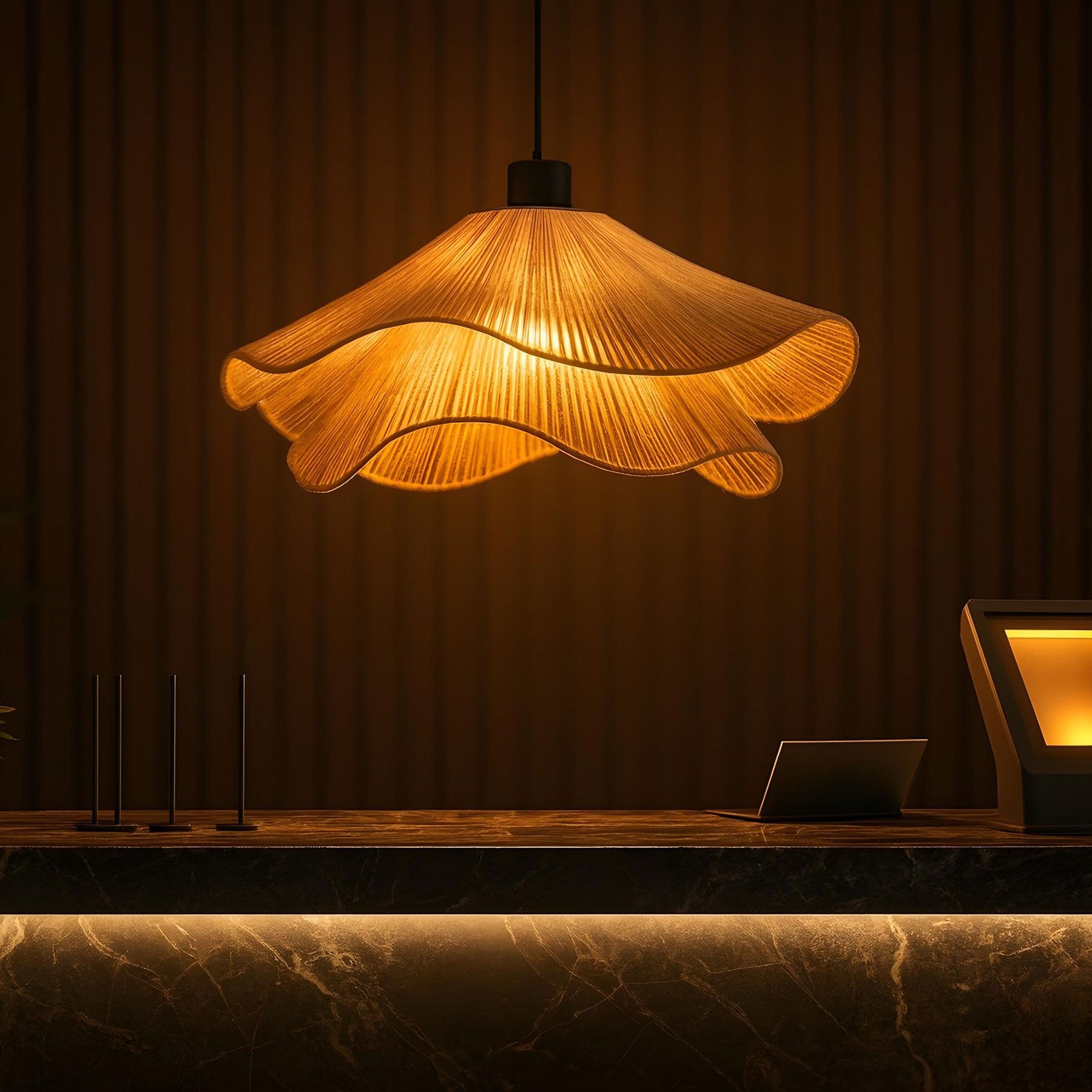 Handmade Raffia Pendant Lamp | Hemp Pendant Lamp