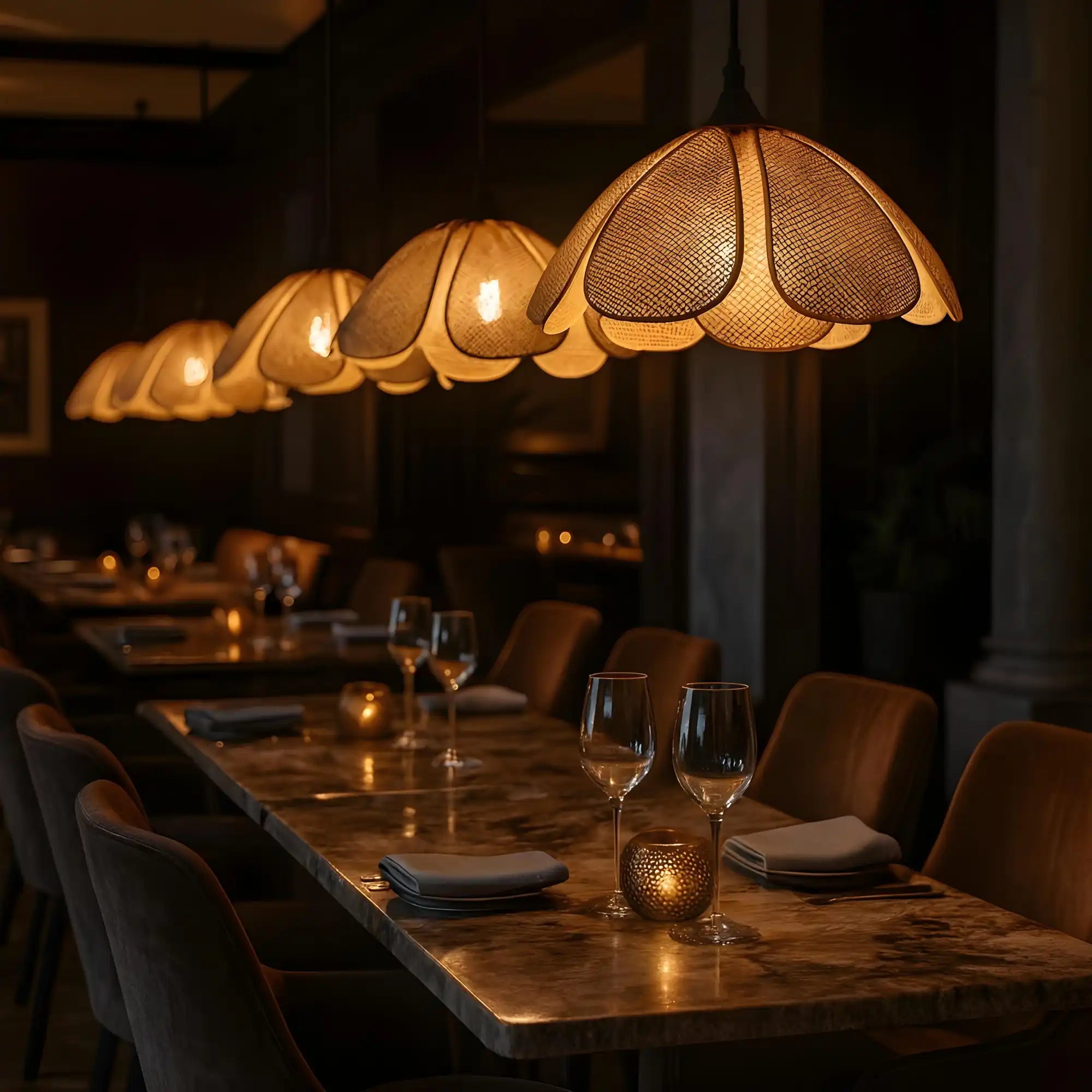 Handicraft Cane Webbing Lamp | Decor Rattan Pendant Lamp