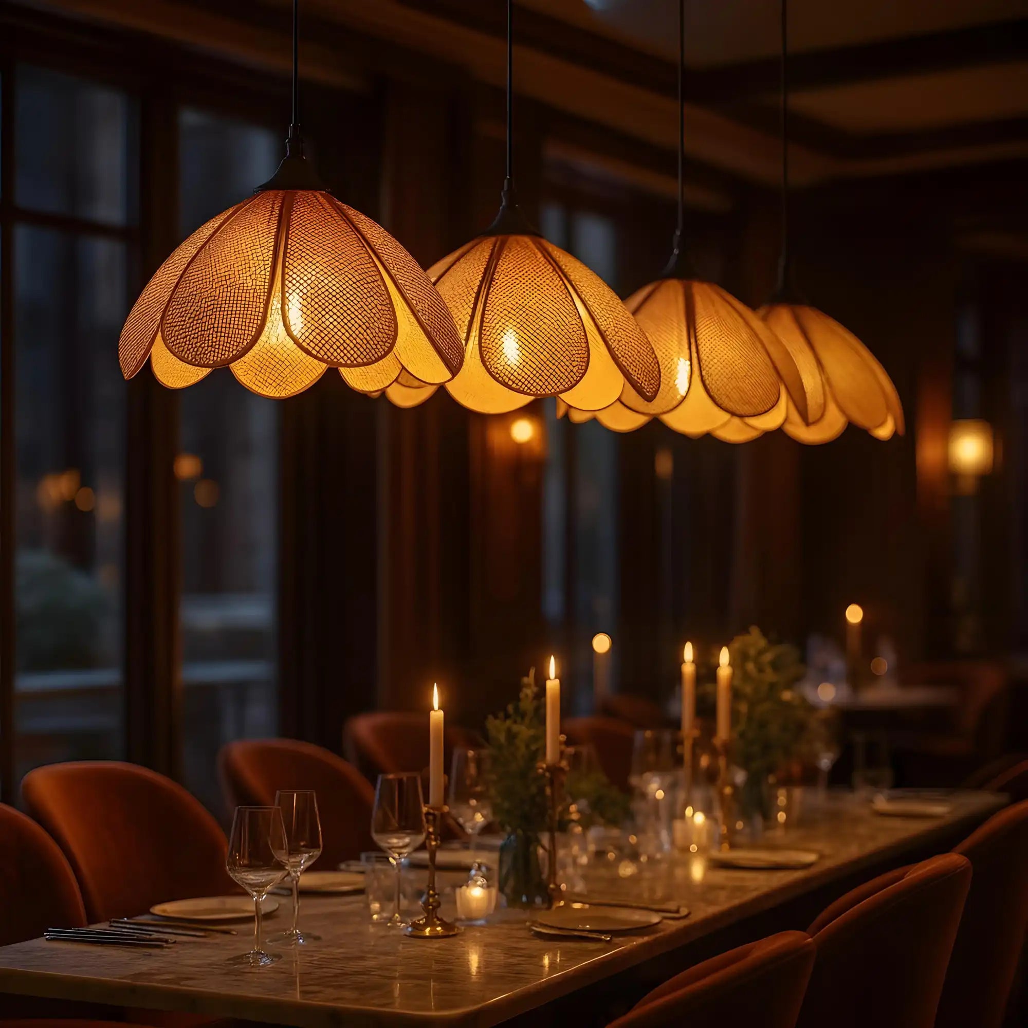 Handicraft Cane Webbing Lamp | Decor Rattan Pendant Lamp