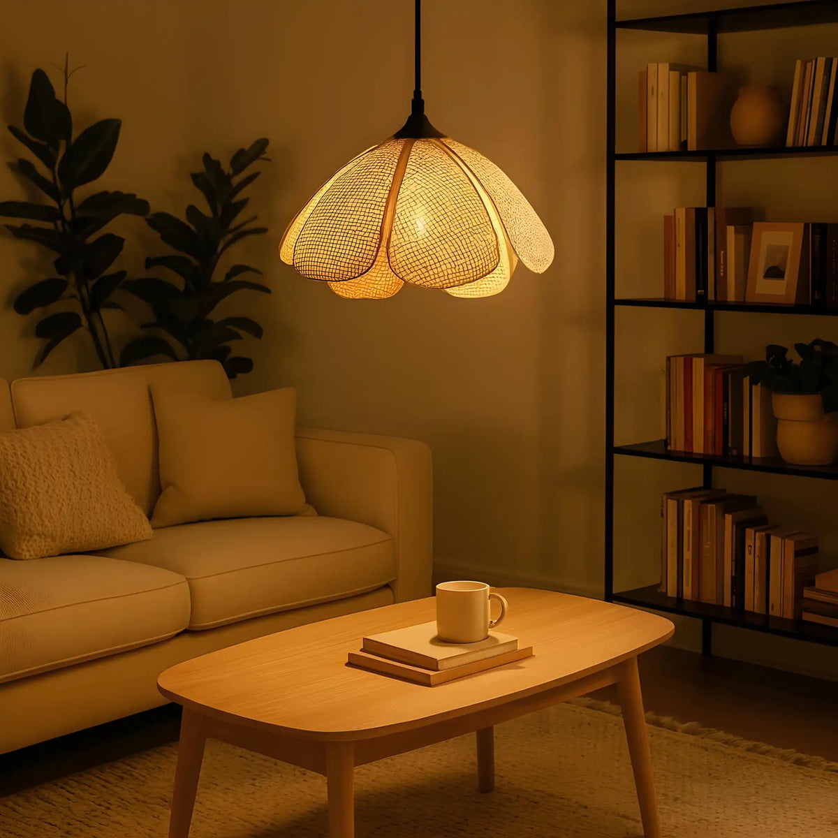 Handicraft Cane Webbing Lamp | Decor Rattan Pendant Lamp