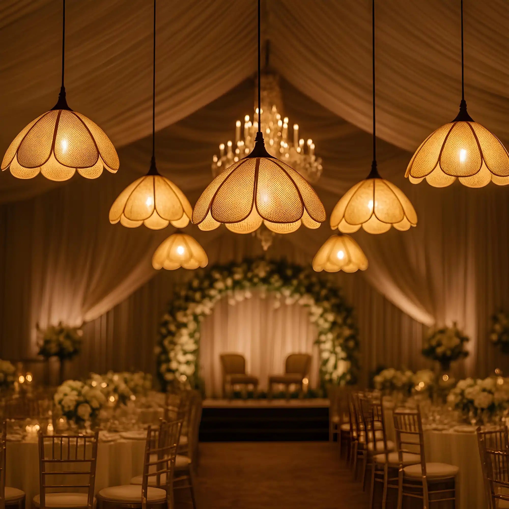 Handicraft Cane Webbing Lamp | Decor Rattan Pendant Lamp