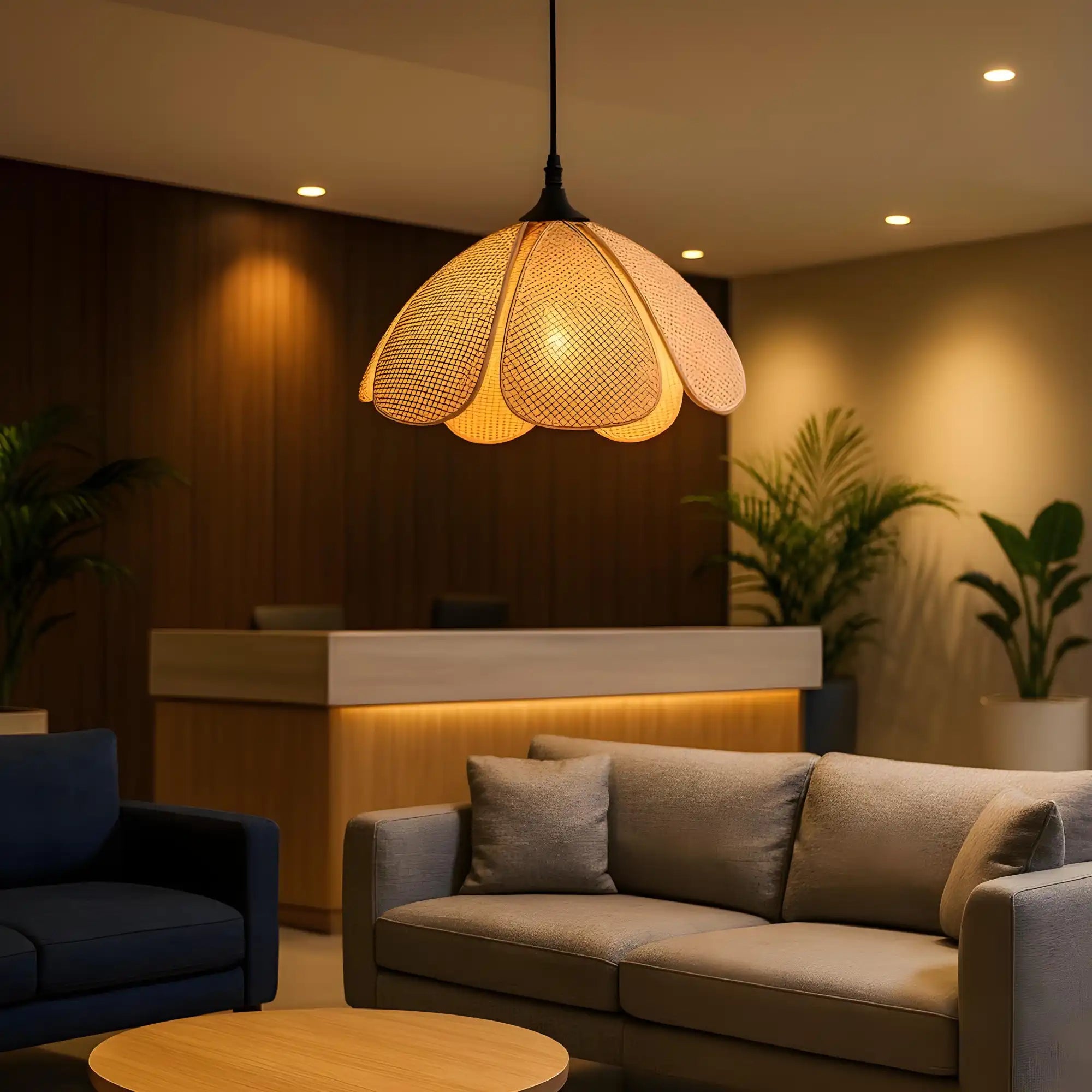 Handicraft Cane Webbing Lamp | Decor Rattan Pendant Lamp