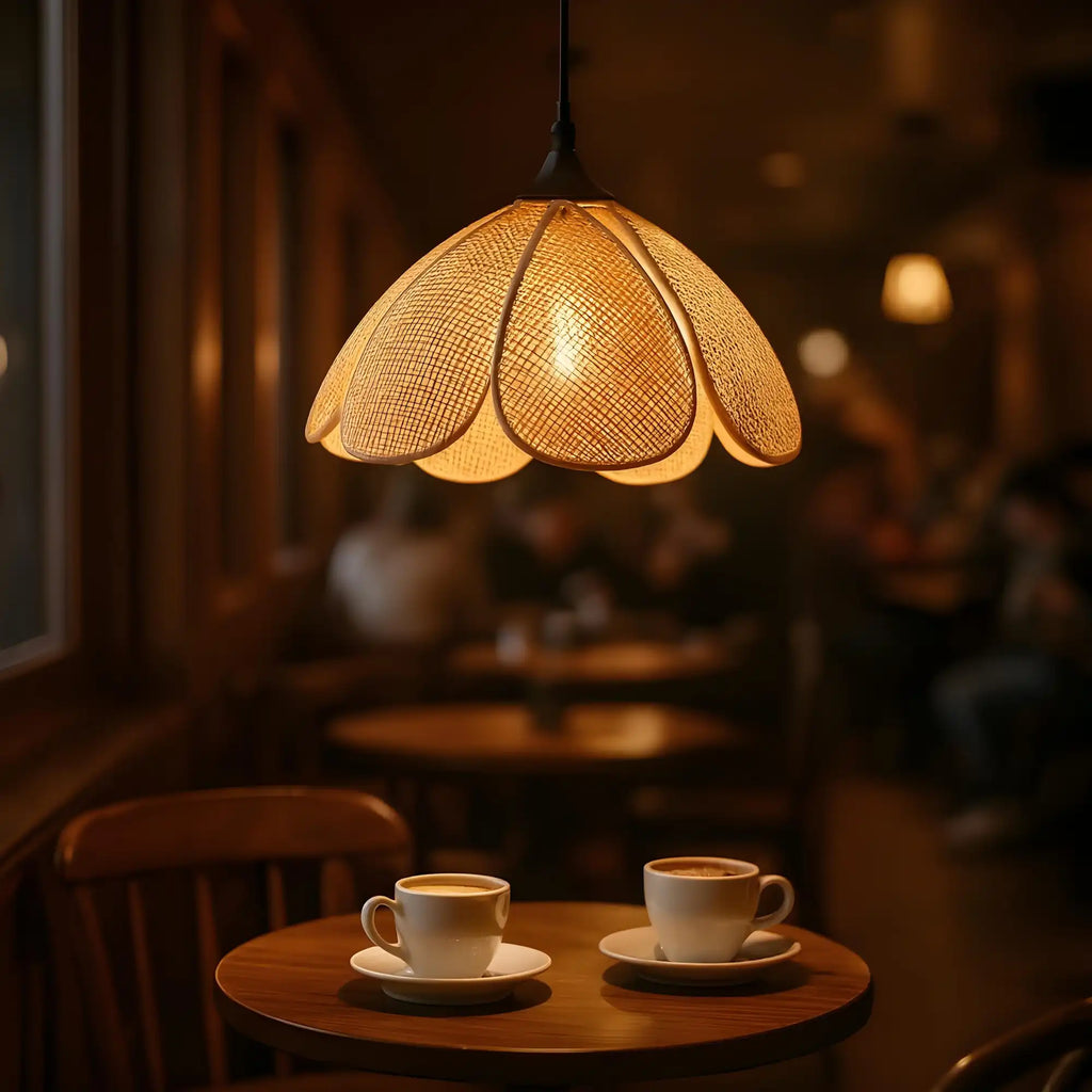 Handicraft Cane Webbing Lamp | Decor Rattan Pendant Lamp