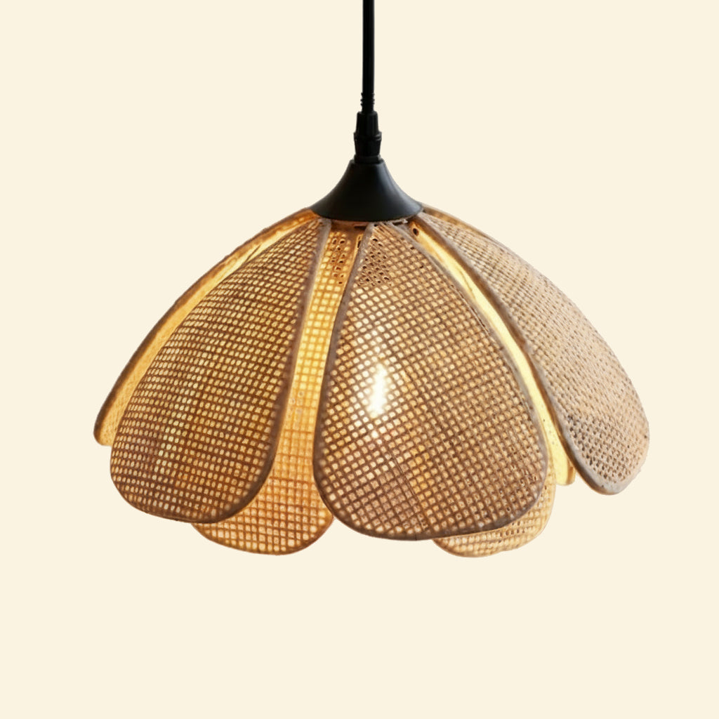 Handicraft Cane Webbing Lamp | Decor Rattan Pendant Lamp