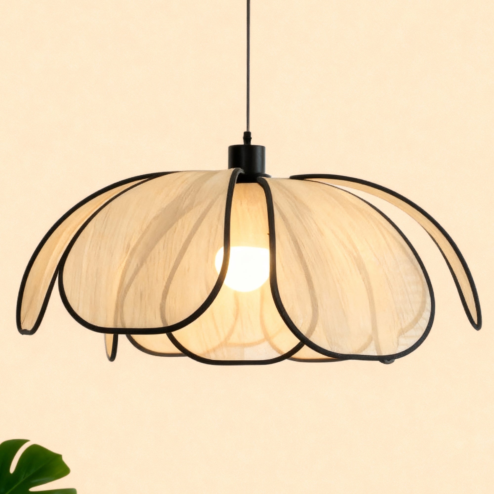 Handmade Organza White Fabric Japanese Style Pendant Lamp