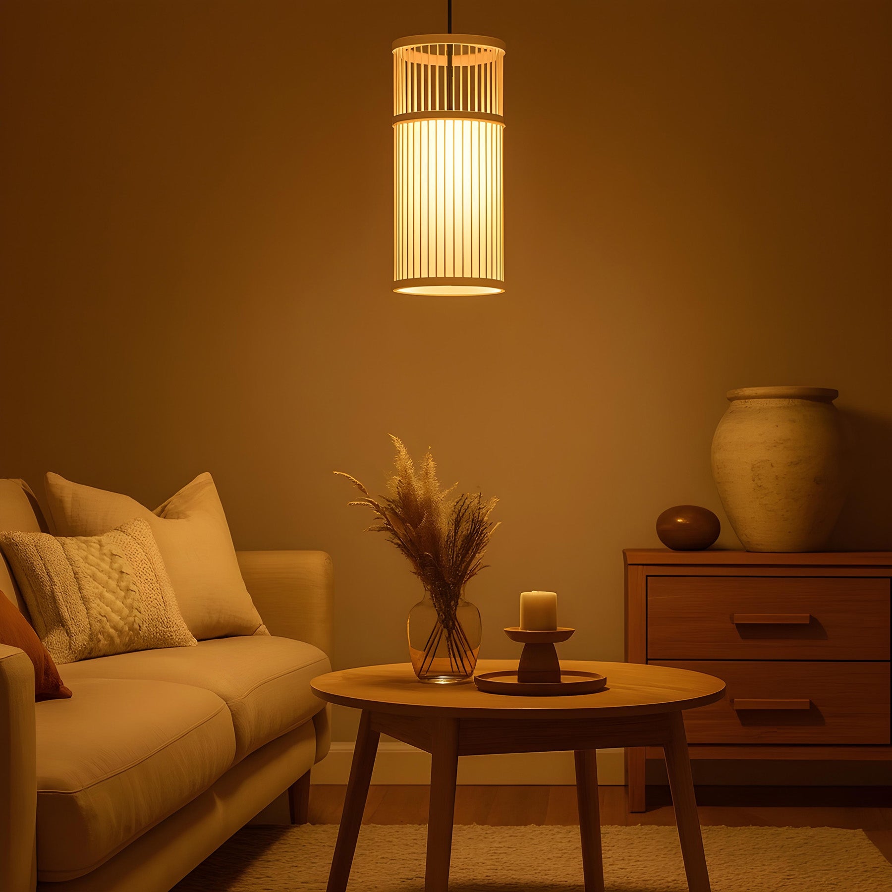 Bamboo Ceiling Lamps For Living Room | Ceiling Pendant Lights