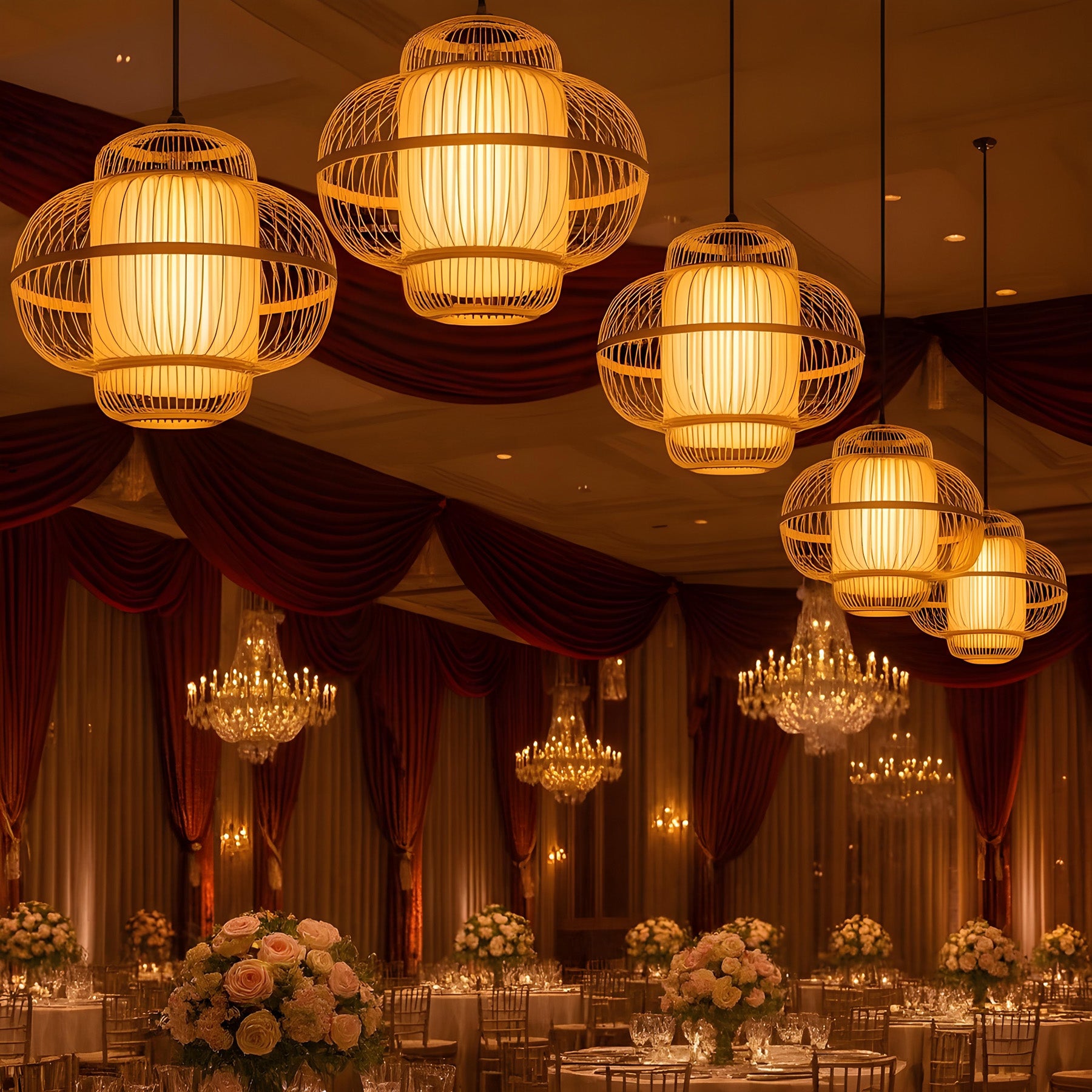 Bamboo Pendant Lamps | Bamboo Ceiling lights