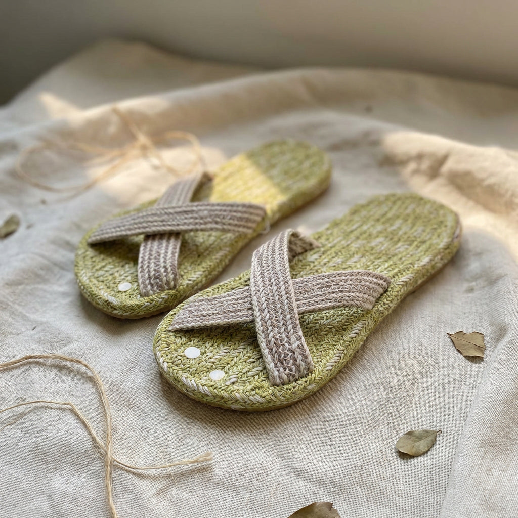 Floral Cotton Slippers for Women | Soft Breathable Anti-Slip Indoor House