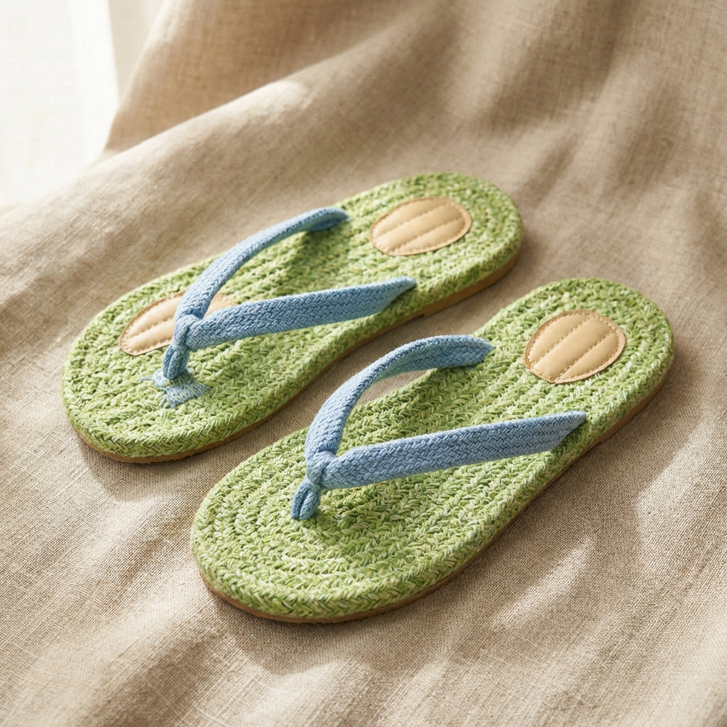 Handwoven Cotton Slippers | Lightweight Anti-Skid Indoor House Slippers