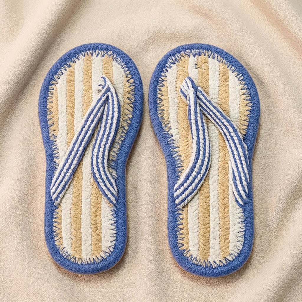 Cotton Slippers for Women & Men | Breathable Anti-Slip Handwoven House Flip Flops