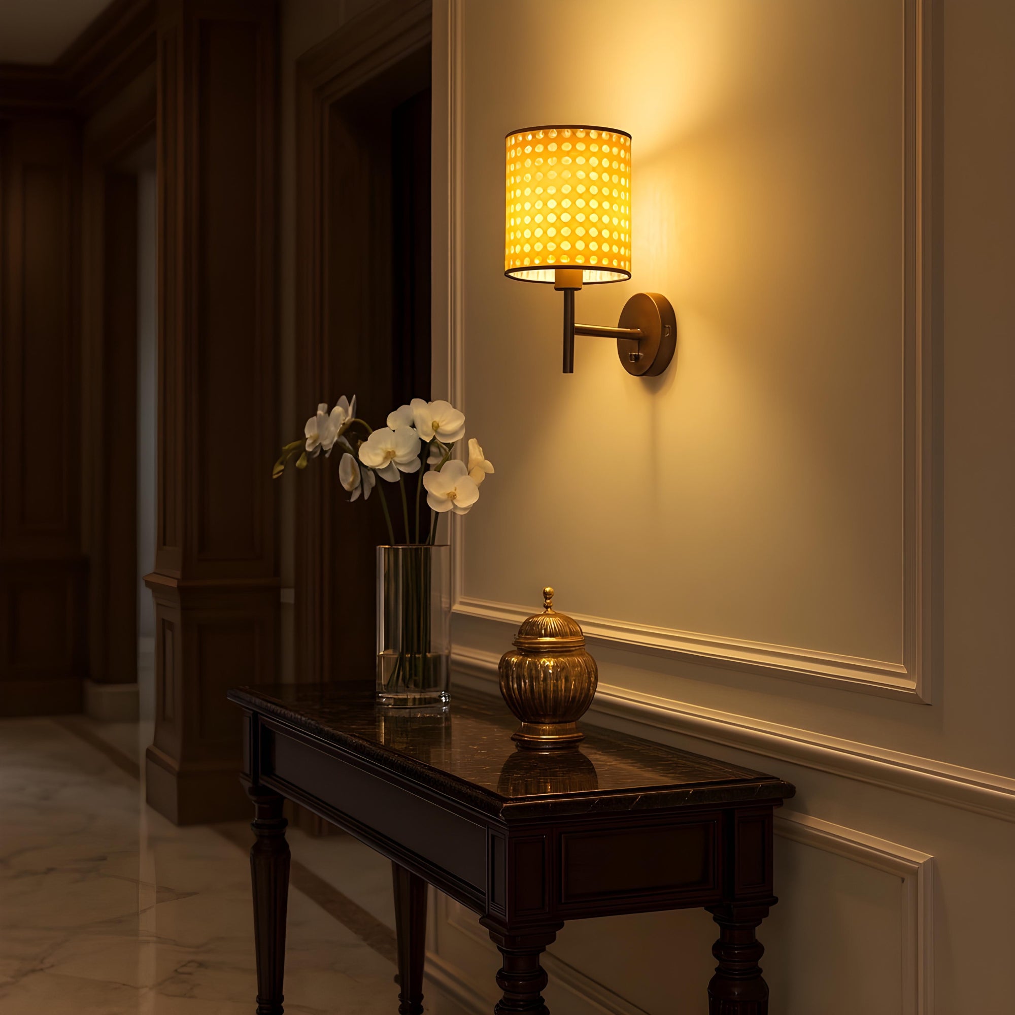 Handicraft Wall Lamp | Cane Webbing Wall Lamp