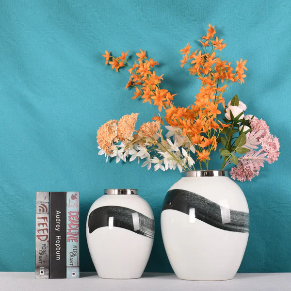 Modern Flower Vase for Luxury Interiors | Premium Decorative Vase – Set of 2