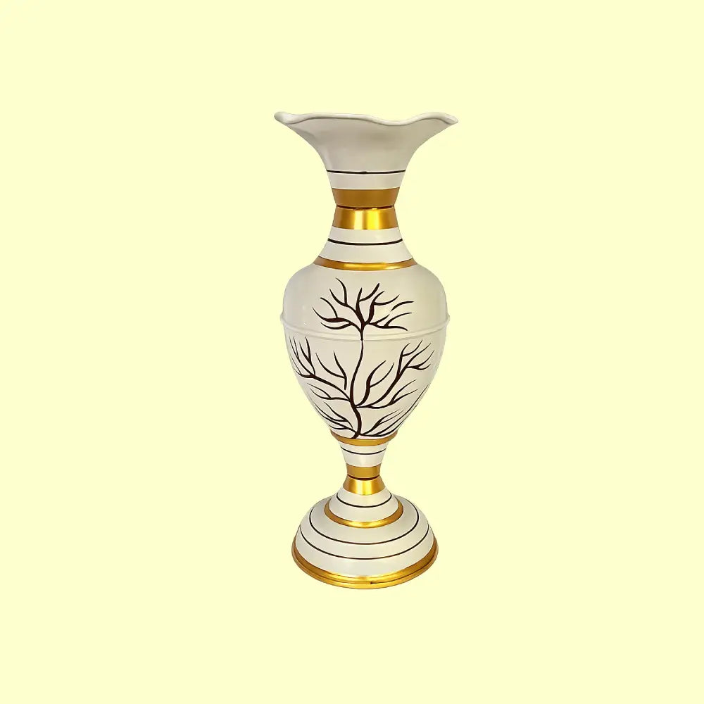 Luxury Metal Vase for Office Interior and Decorative Floor Vase for Hallway Decor