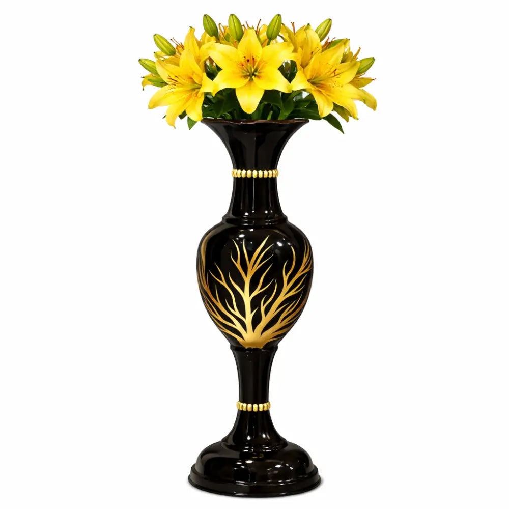 Modern Decorative Metal Floor Vase for Contemporary Home Styling