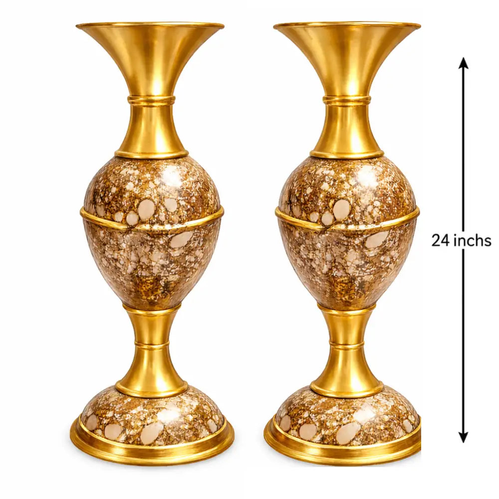 Luxury Gold Decorative Floor Vase for Living Room, Hallway & Hotel Interior Decor