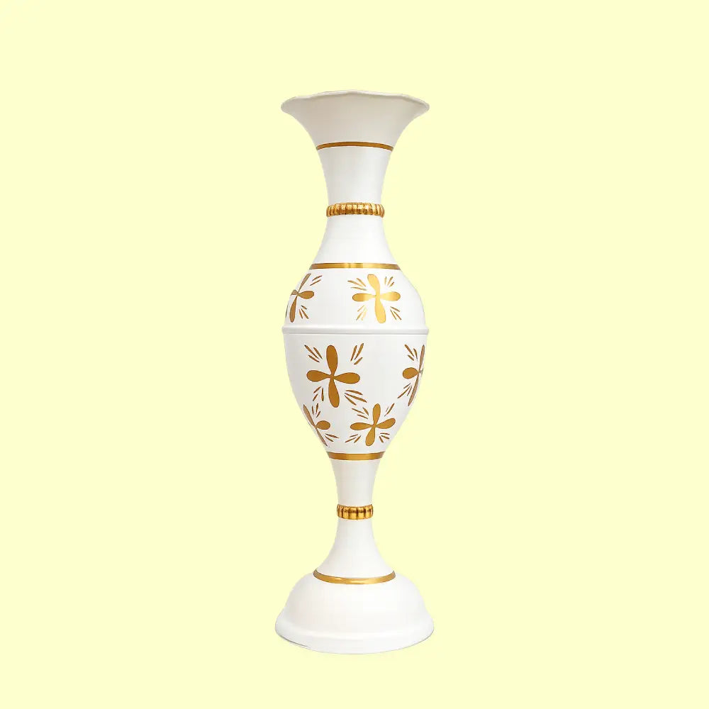 Modern Floor Vase for Corner Styling and Metallic Flower Vase for Hotel Decor