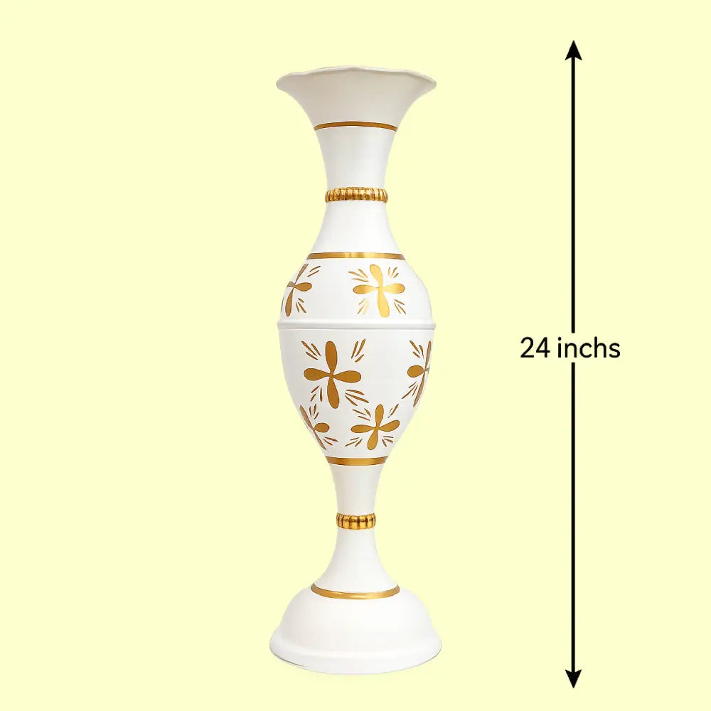 Modern Floor Vase for Corner Styling and Metallic Flower Vase for Hotel Decor